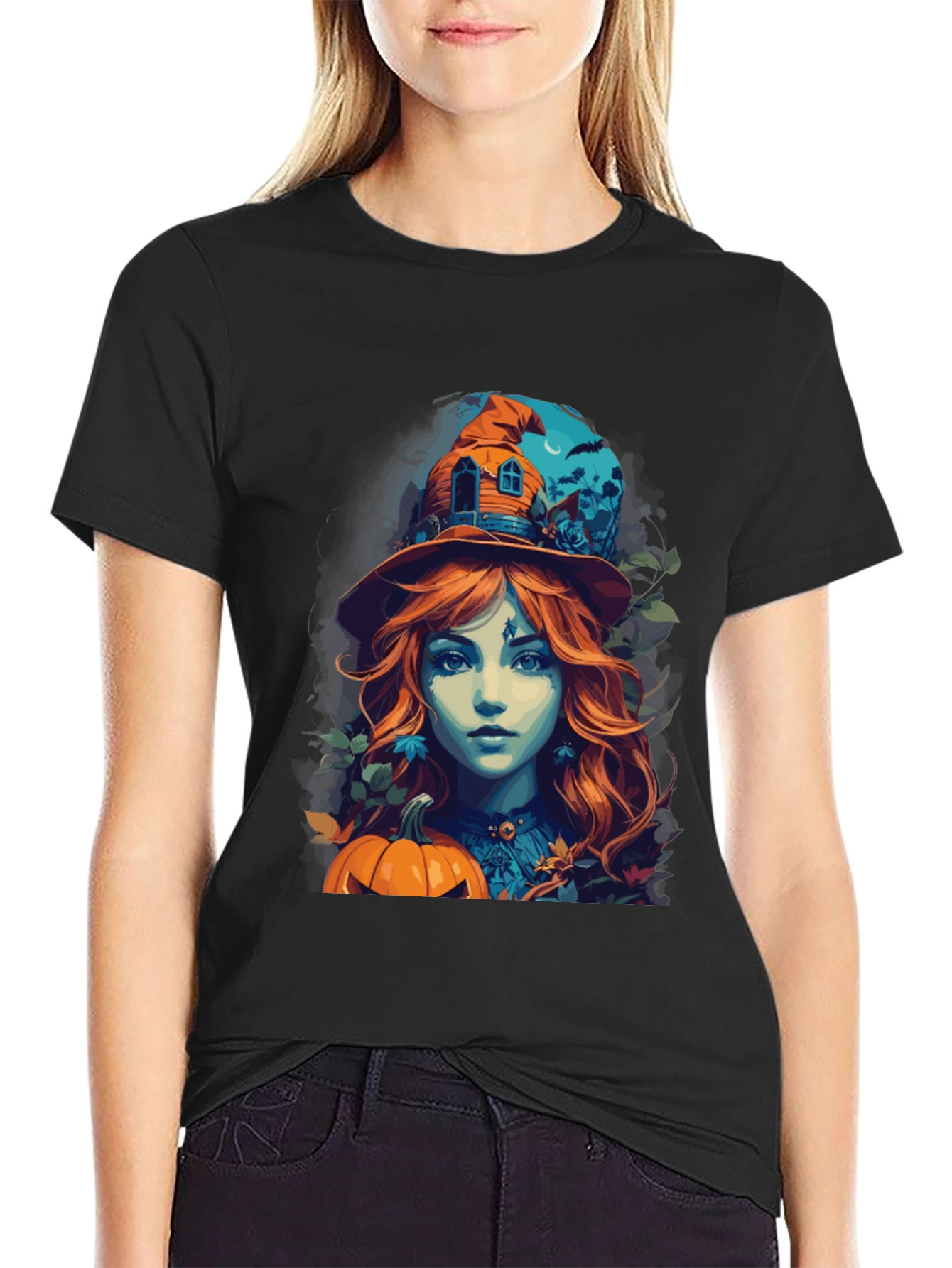 Halloween Witch T-Shirt: Autumn Vibes Spooky Season Style
