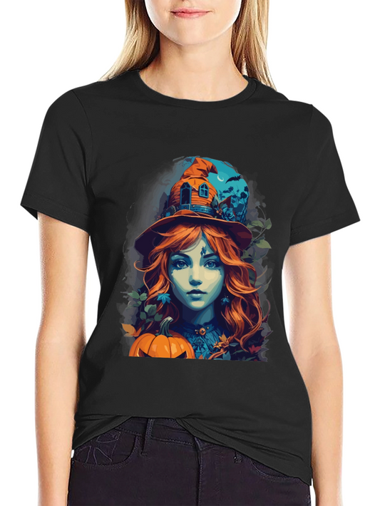 Halloween Witch T-Shirt: Autumn Vibes Spooky Season Style