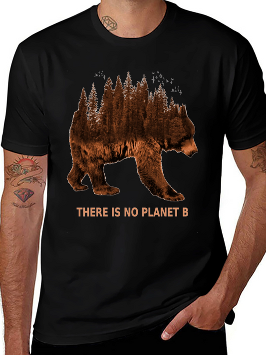 Bear & Forest Graphic Tee - No Planet B