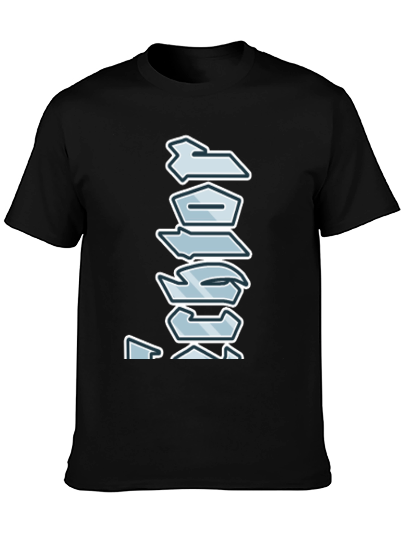 Abstract Graphic Print Black T-Shirt for Men