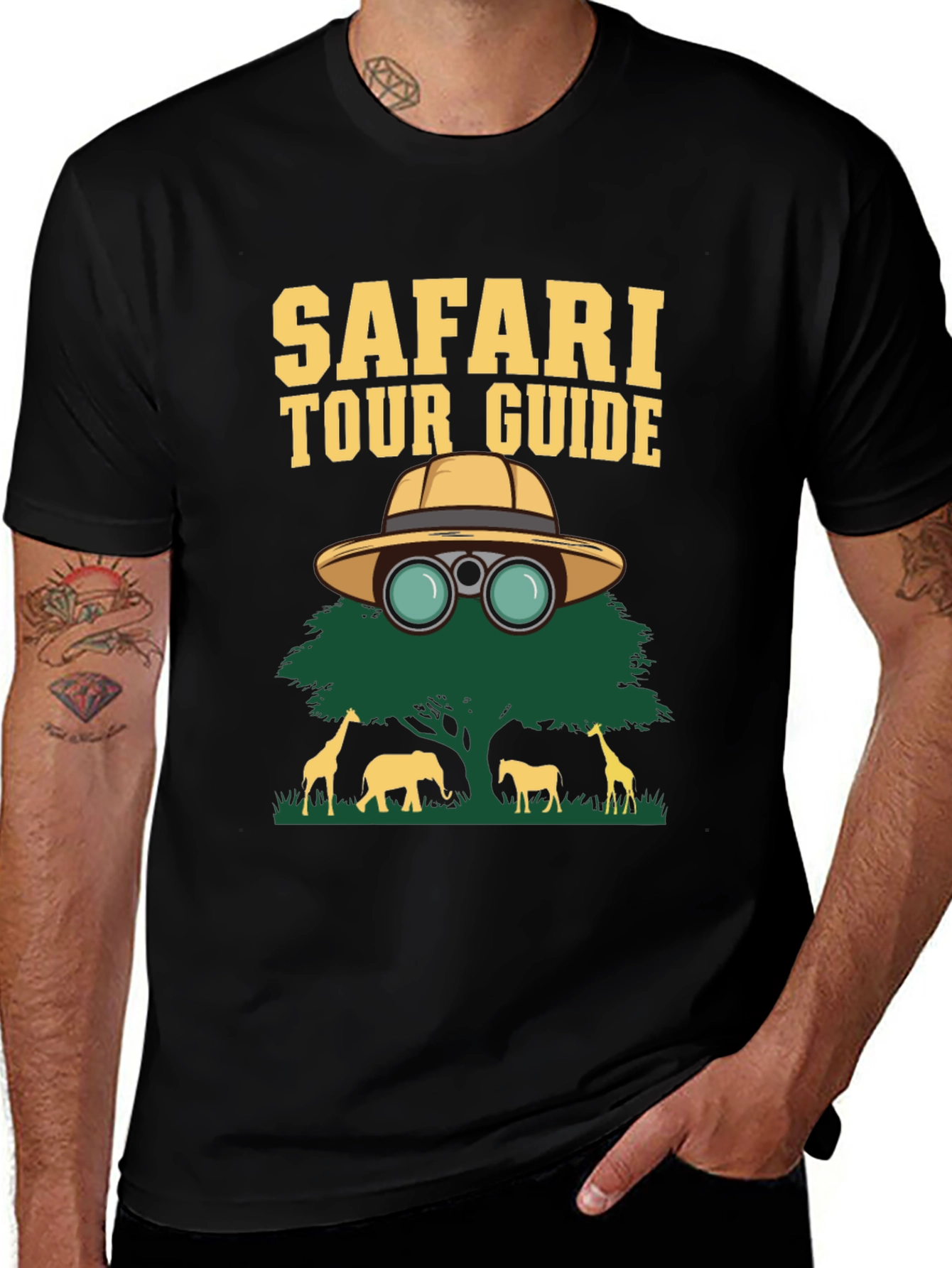 Safari Tour Guide Graphic T-Shirt