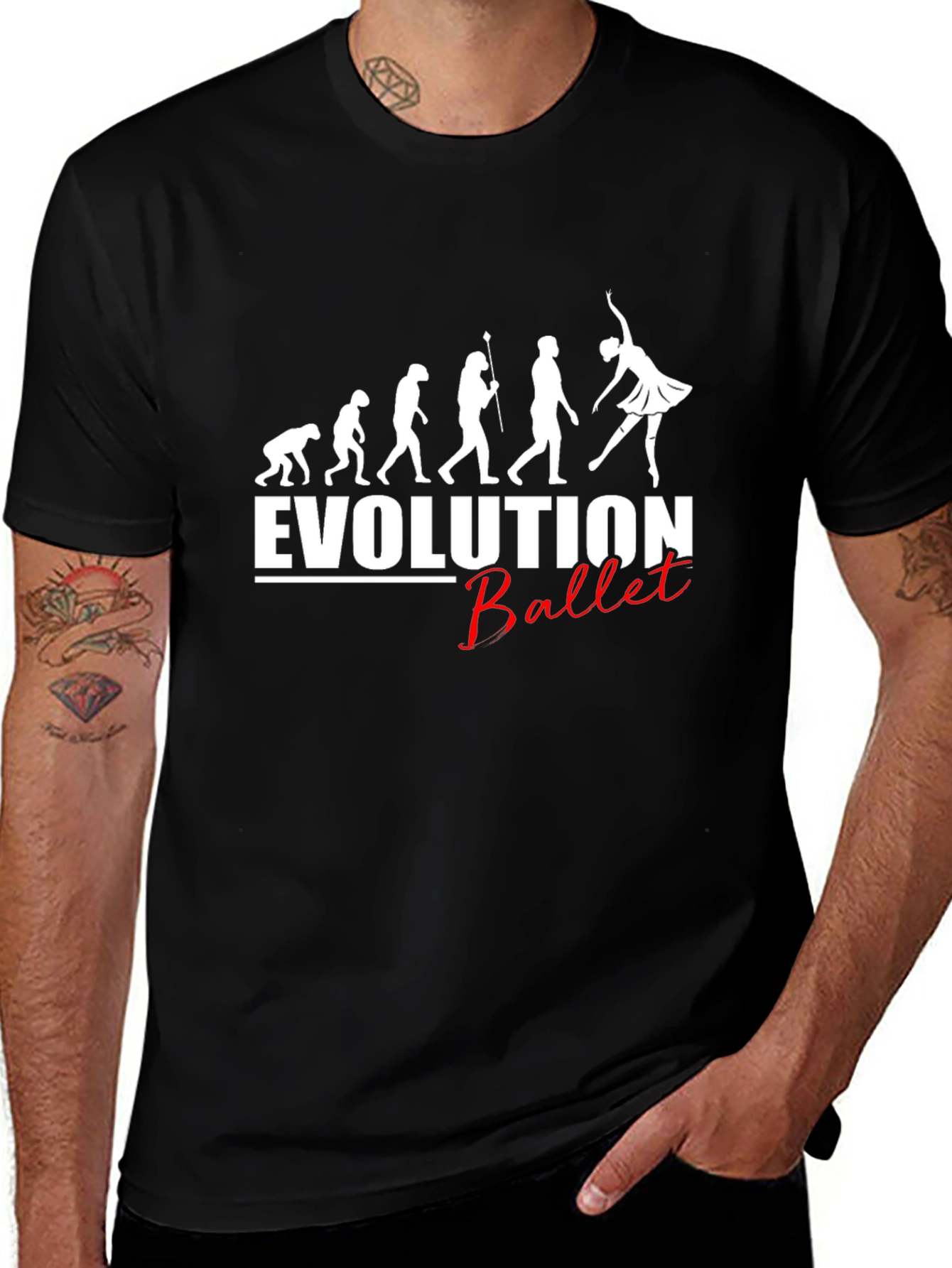 Evolution of Ballet Black T-Shirt