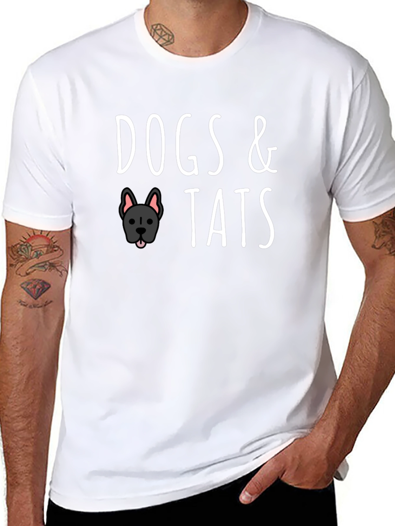 Dogs & Tats Graphic Tee - Black