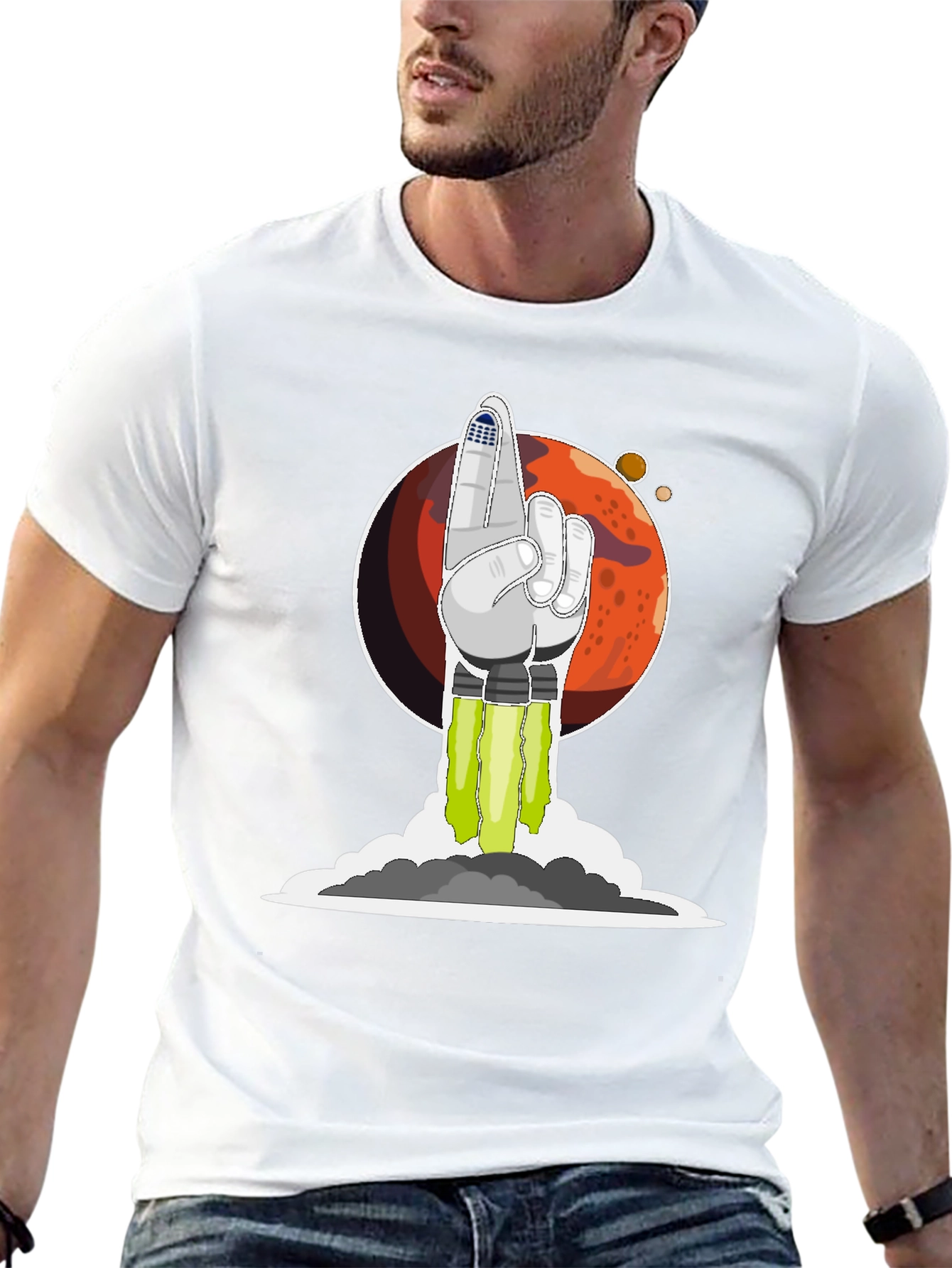 Rocket Finger T-Shirt - Blast Off in Style!