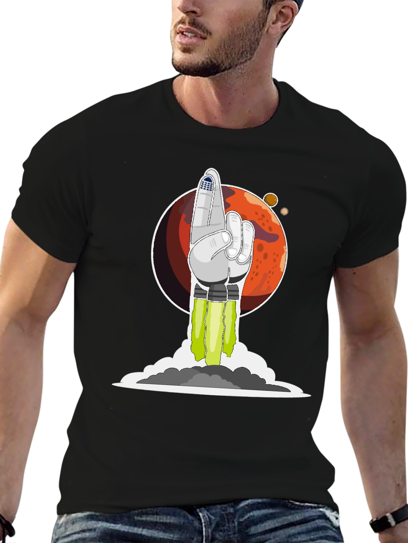Rocket Finger T-Shirt - Blast Off in Style!