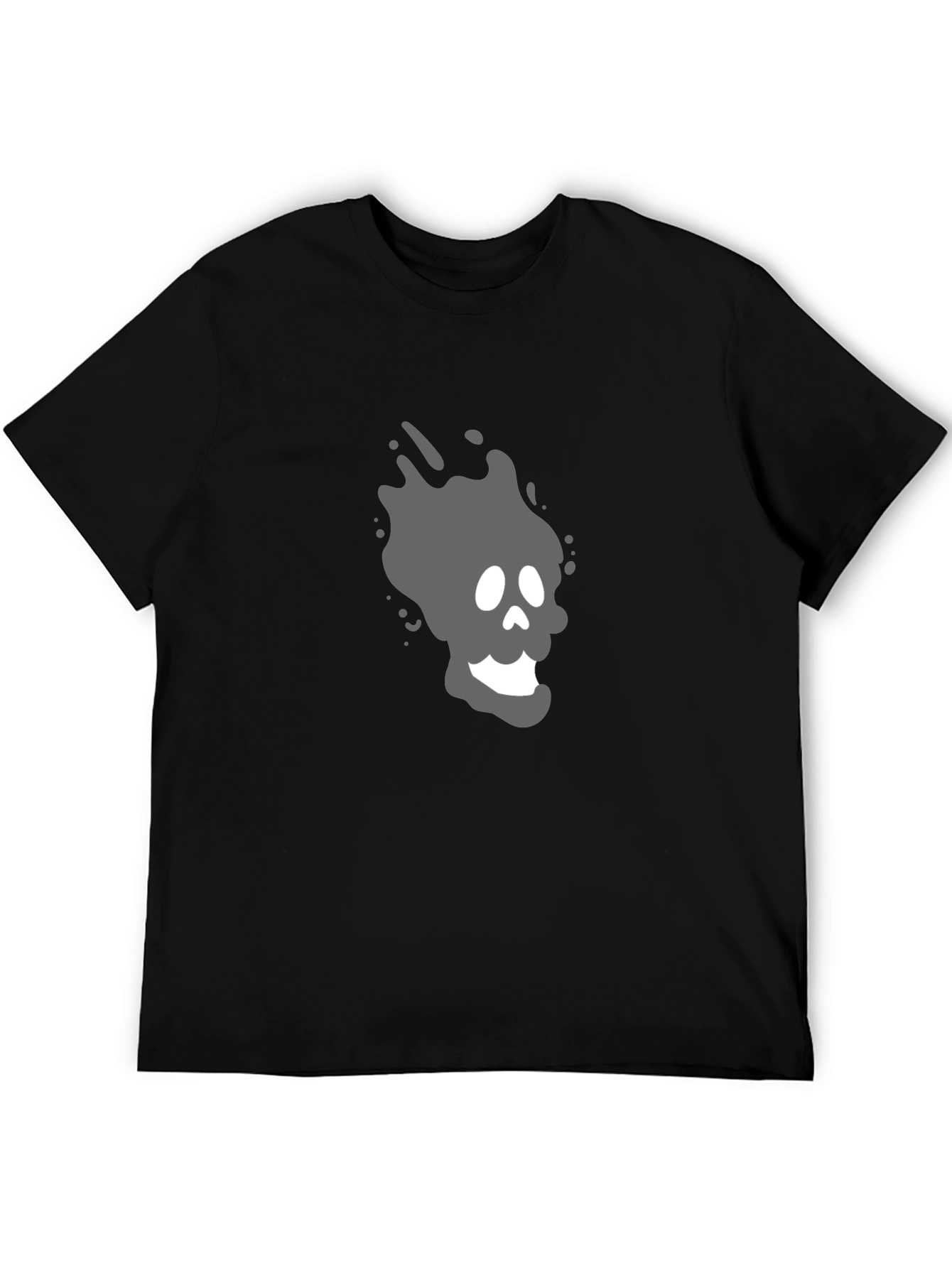 Cool Ghost Graphic T-Shirt - Black Cotton Tee