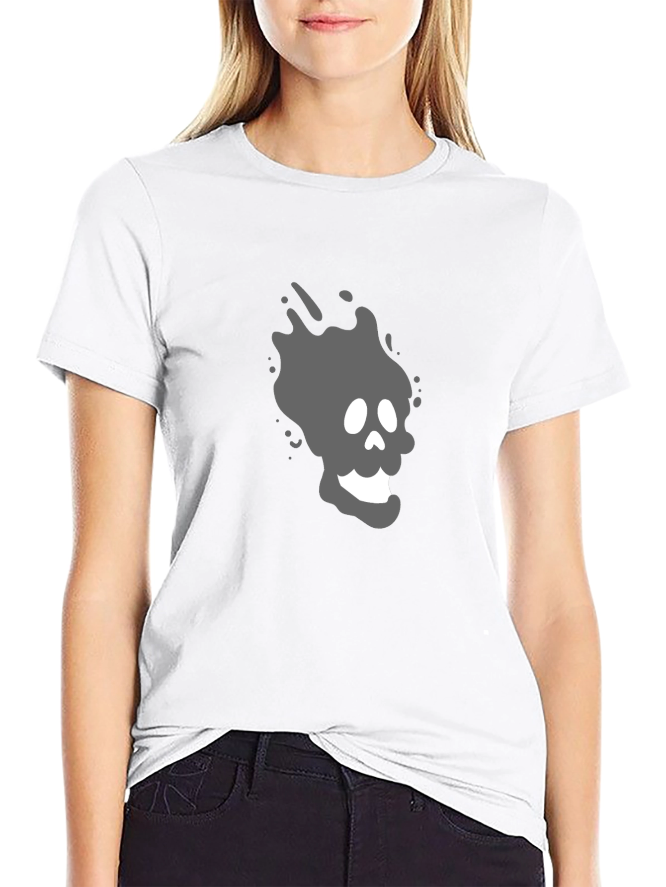 Cool Ghost Graphic T-Shirt - Black Cotton Tee