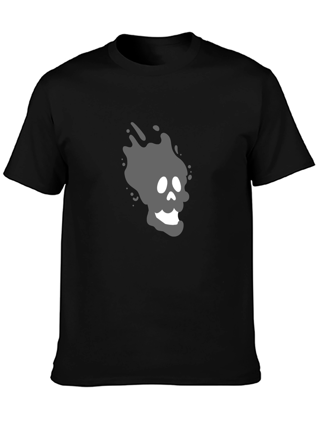 Cool Ghost Graphic T-Shirt - Black Cotton Tee