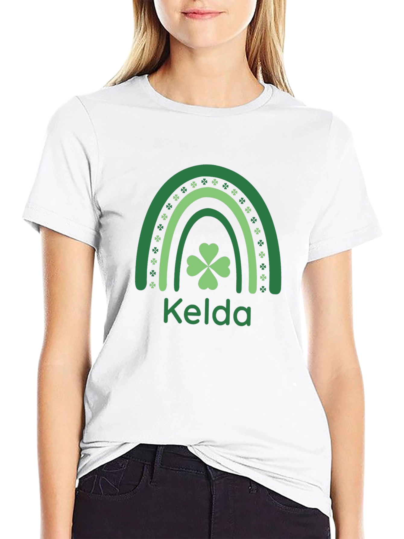 Kelda St. Patricks Day Rainbow Clover Shirt