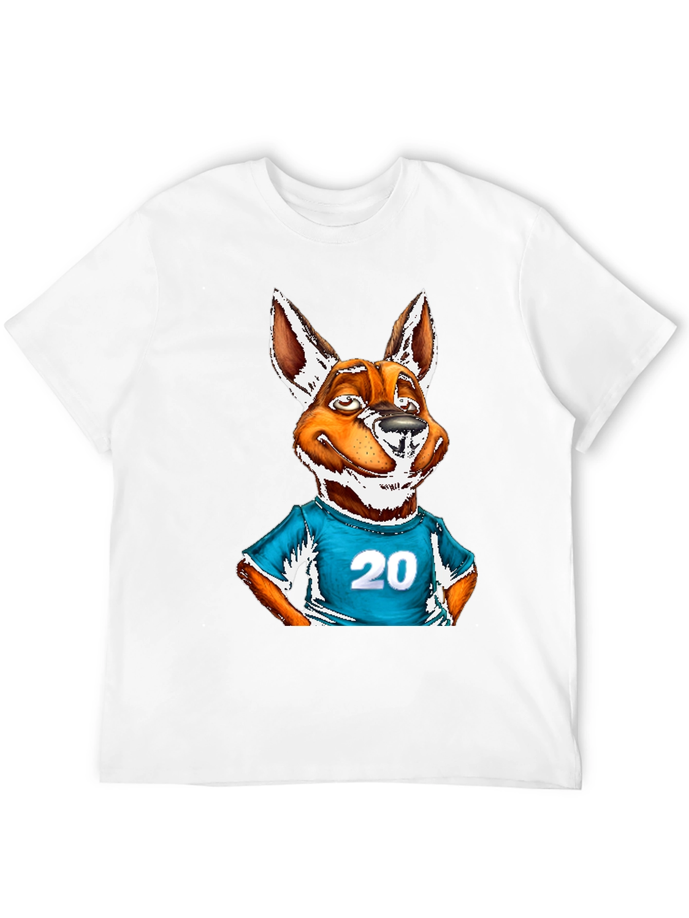 Dog Cartoon Graphic Tee - Black