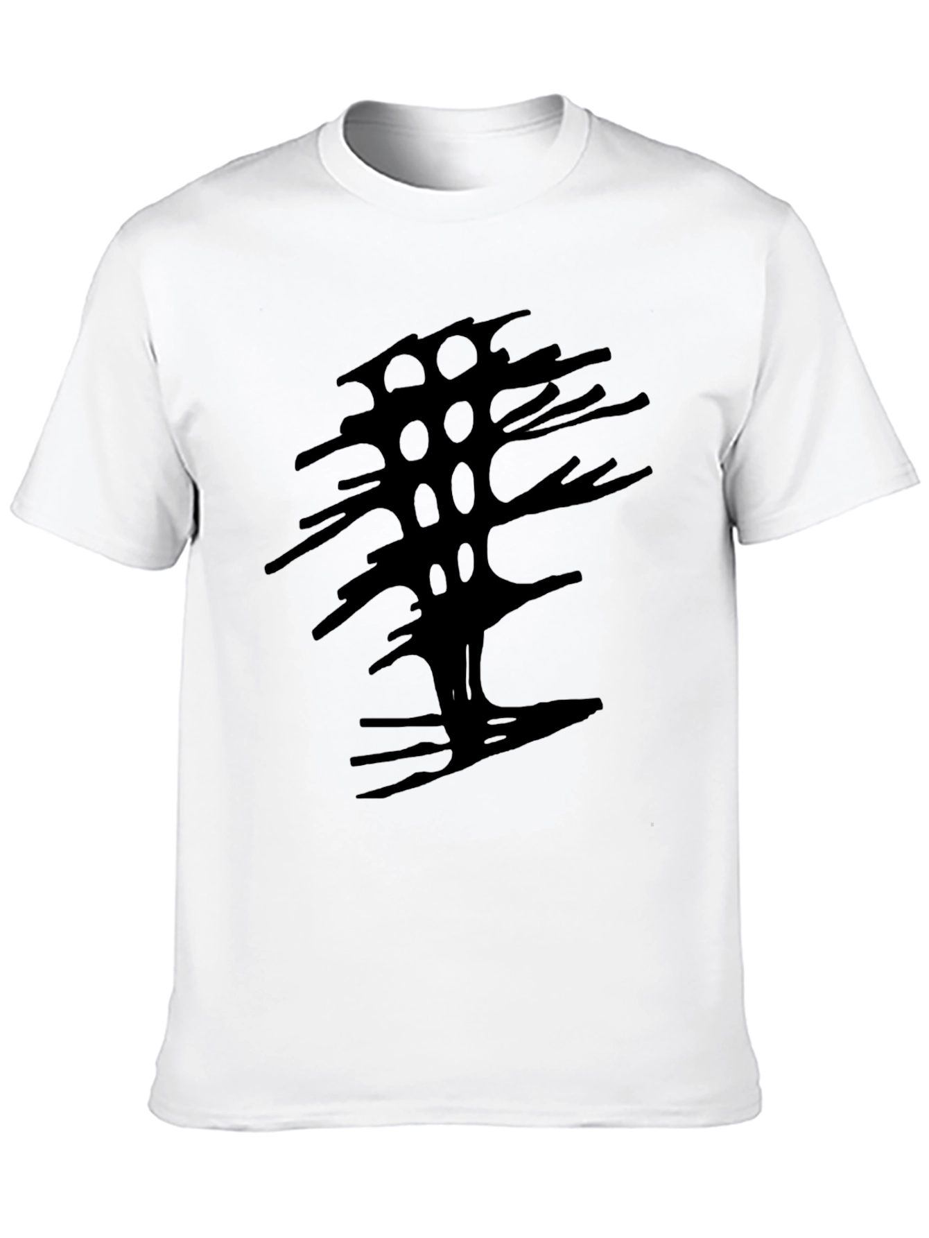 Abstract Tree Graphic Black Tee