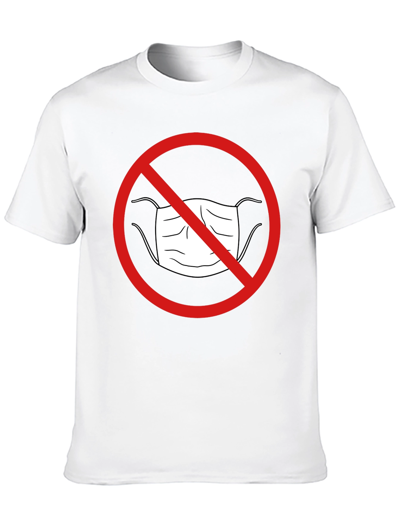 Anti-Mask Graphic Tee - Black Cotton Casual Shirt