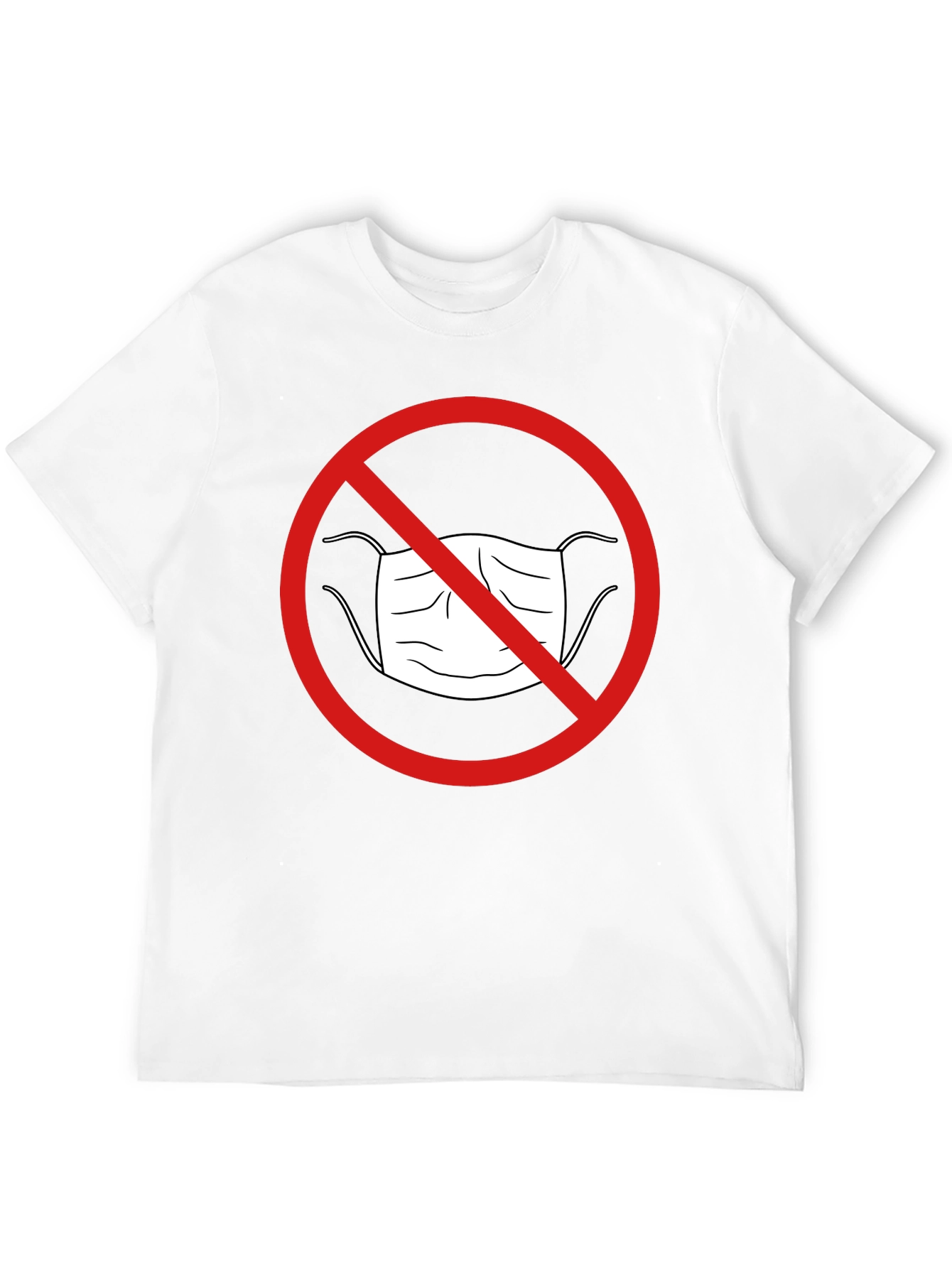 Anti-Mask Graphic Tee - Black Cotton Casual Shirt