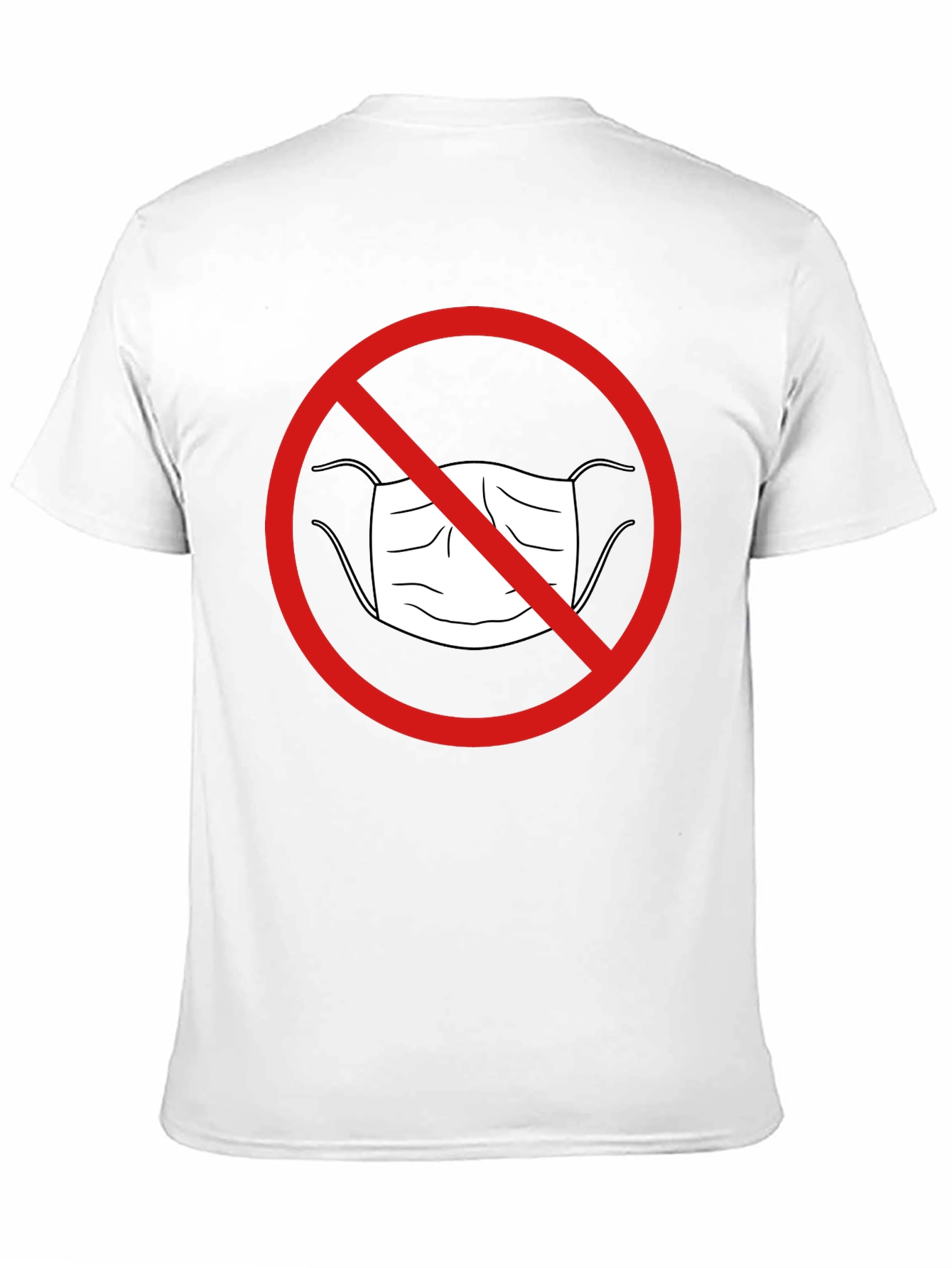 Anti-Mask Graphic Tee - Black Cotton Casual Shirt