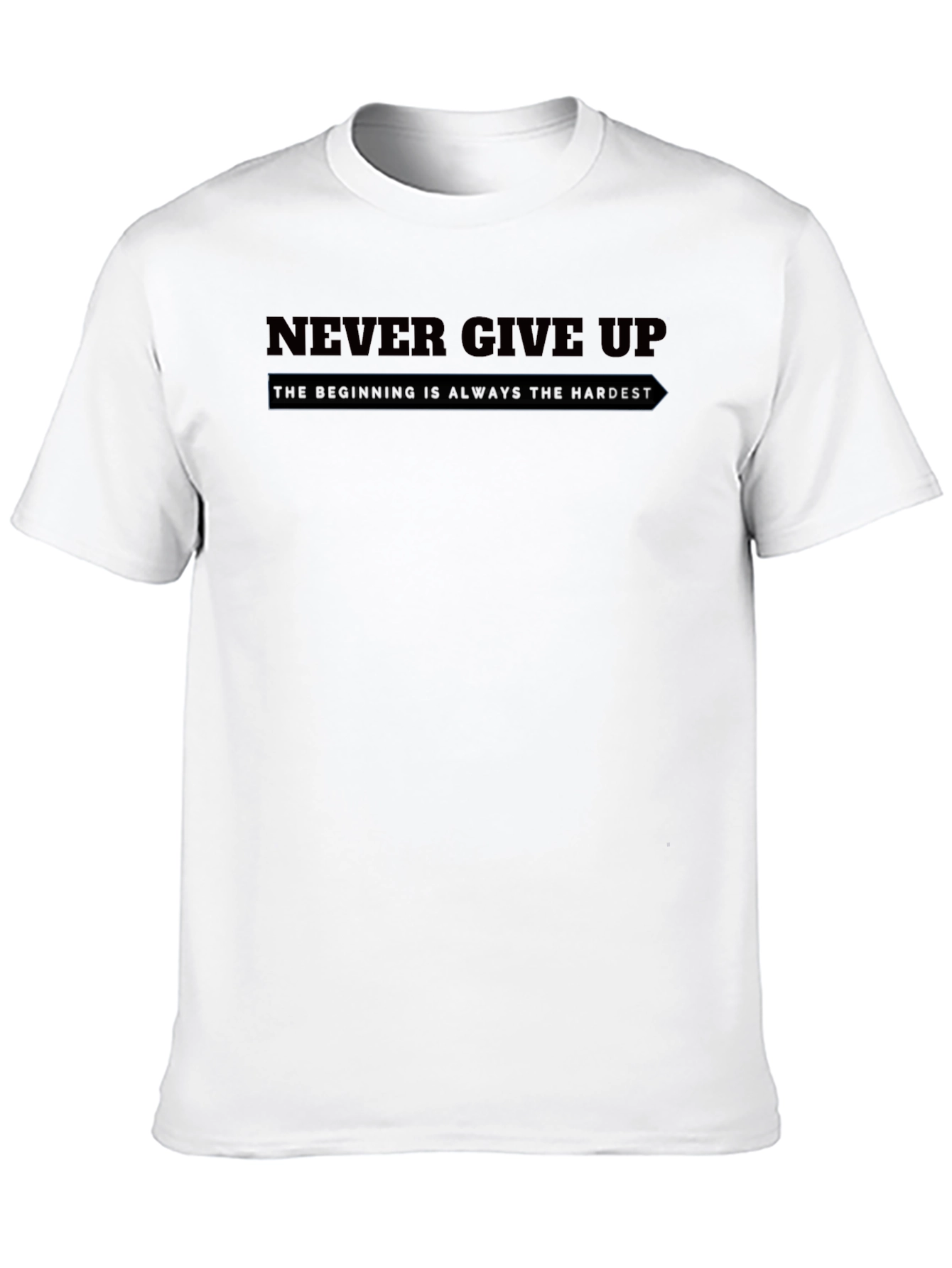 Never Give Up Graphic T-Shirt - Motivational Tee