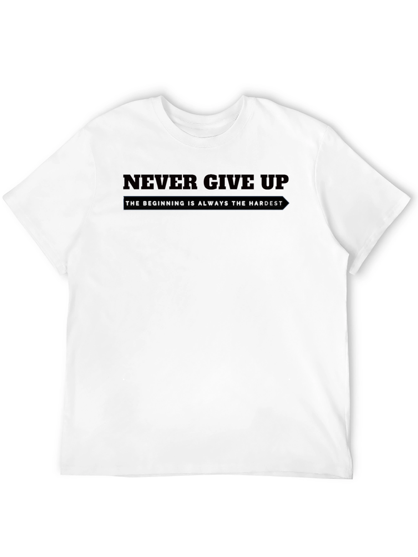 Never Give Up Graphic T-Shirt - Motivational Tee