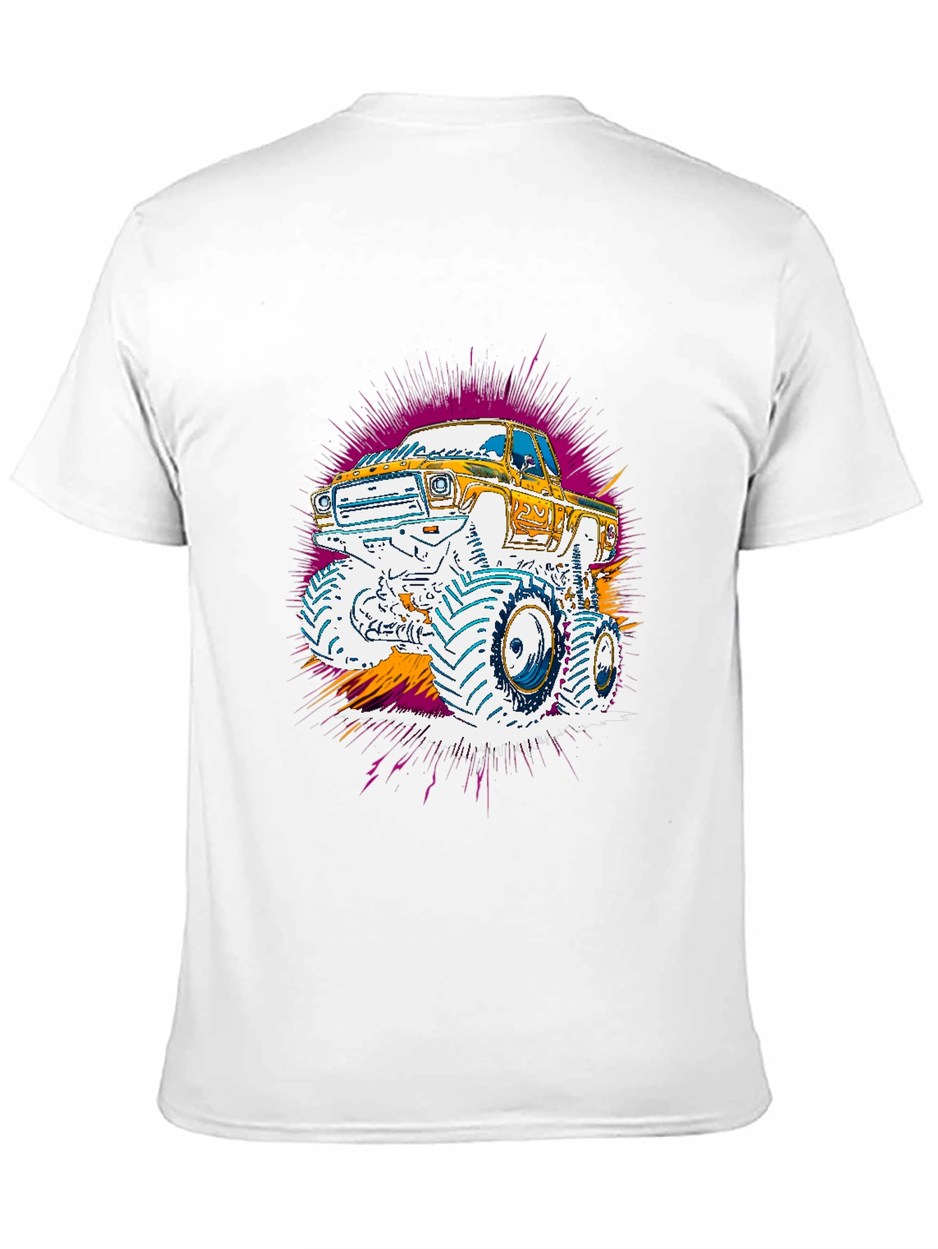 Monster Truck Graphic Print Black Tee