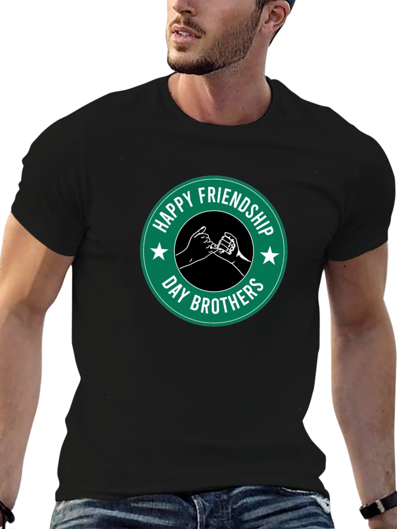 Friendship Day Brothers T-Shirt - Black