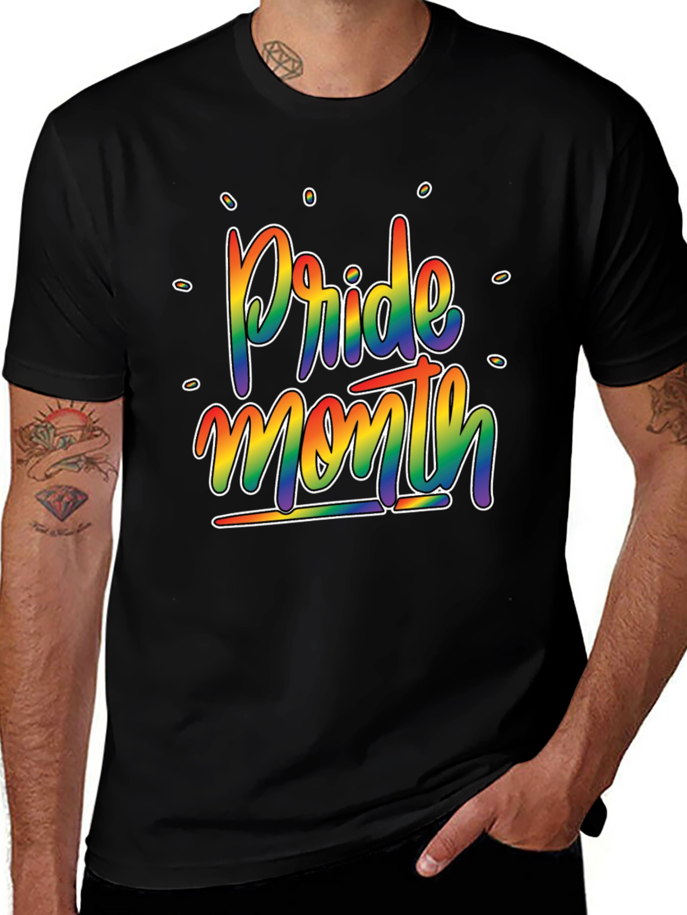 Pride Month Rainbow Graphic T-Shirt