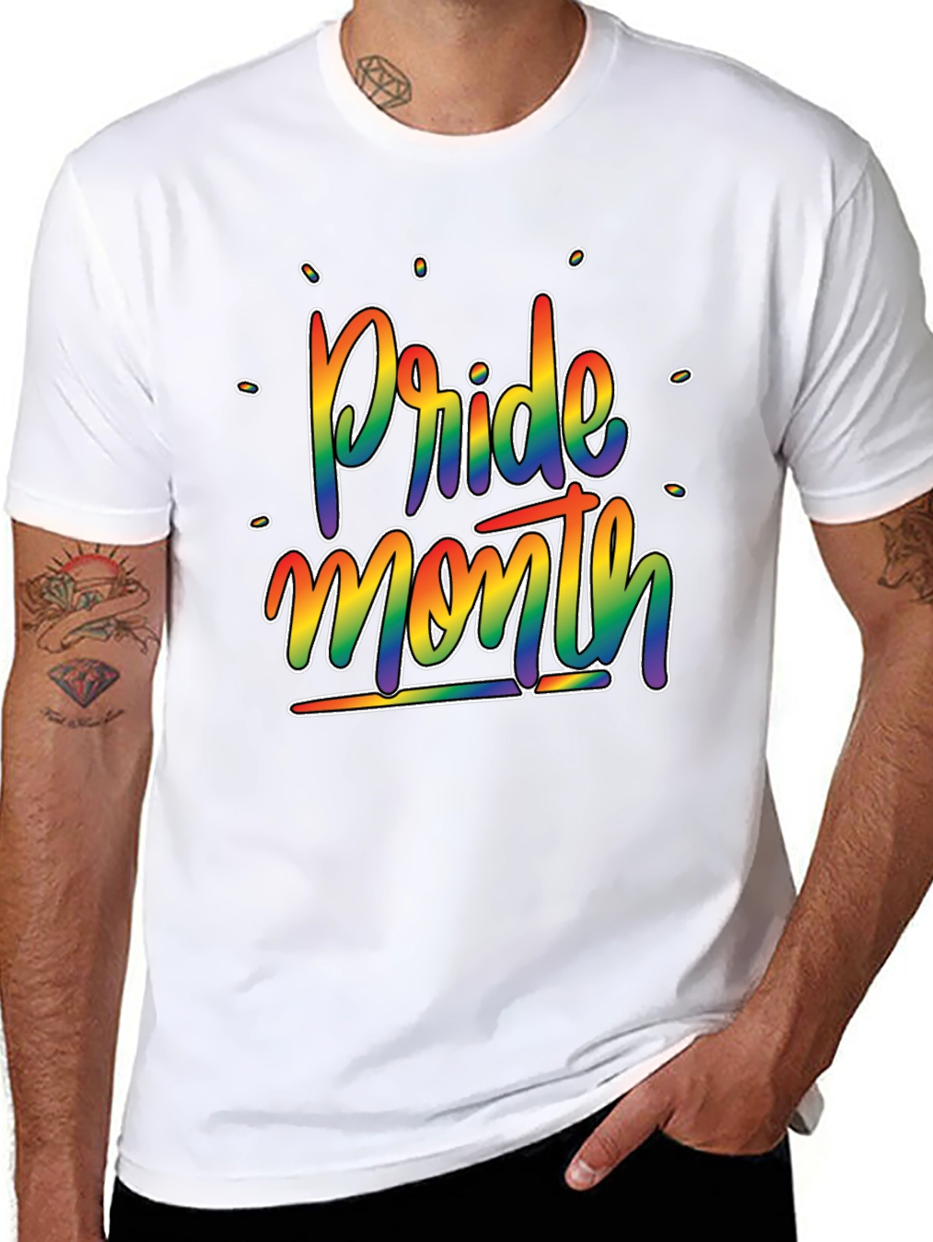 Pride Month Rainbow Graphic T-Shirt