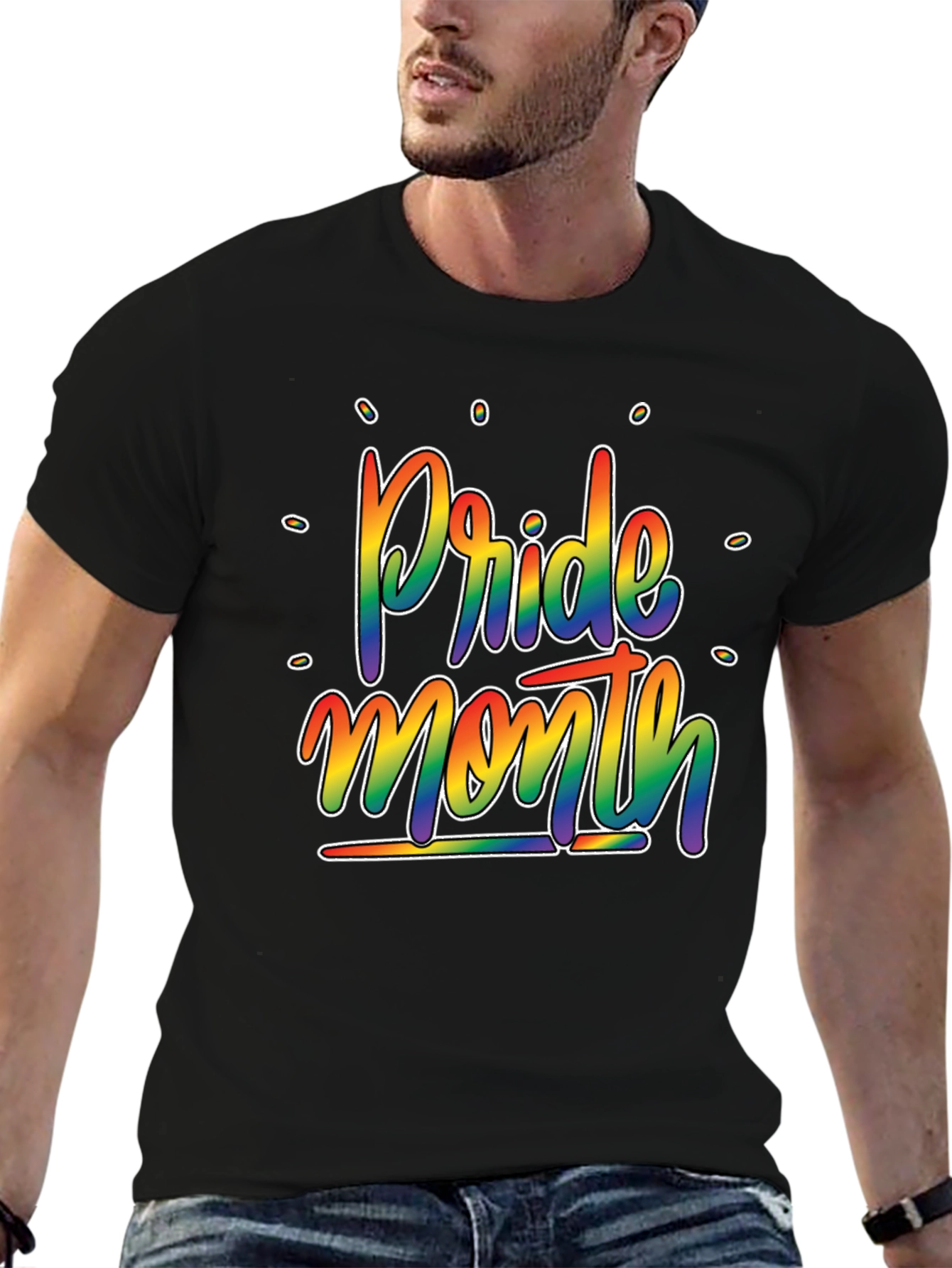 Pride Month Rainbow Graphic T-Shirt