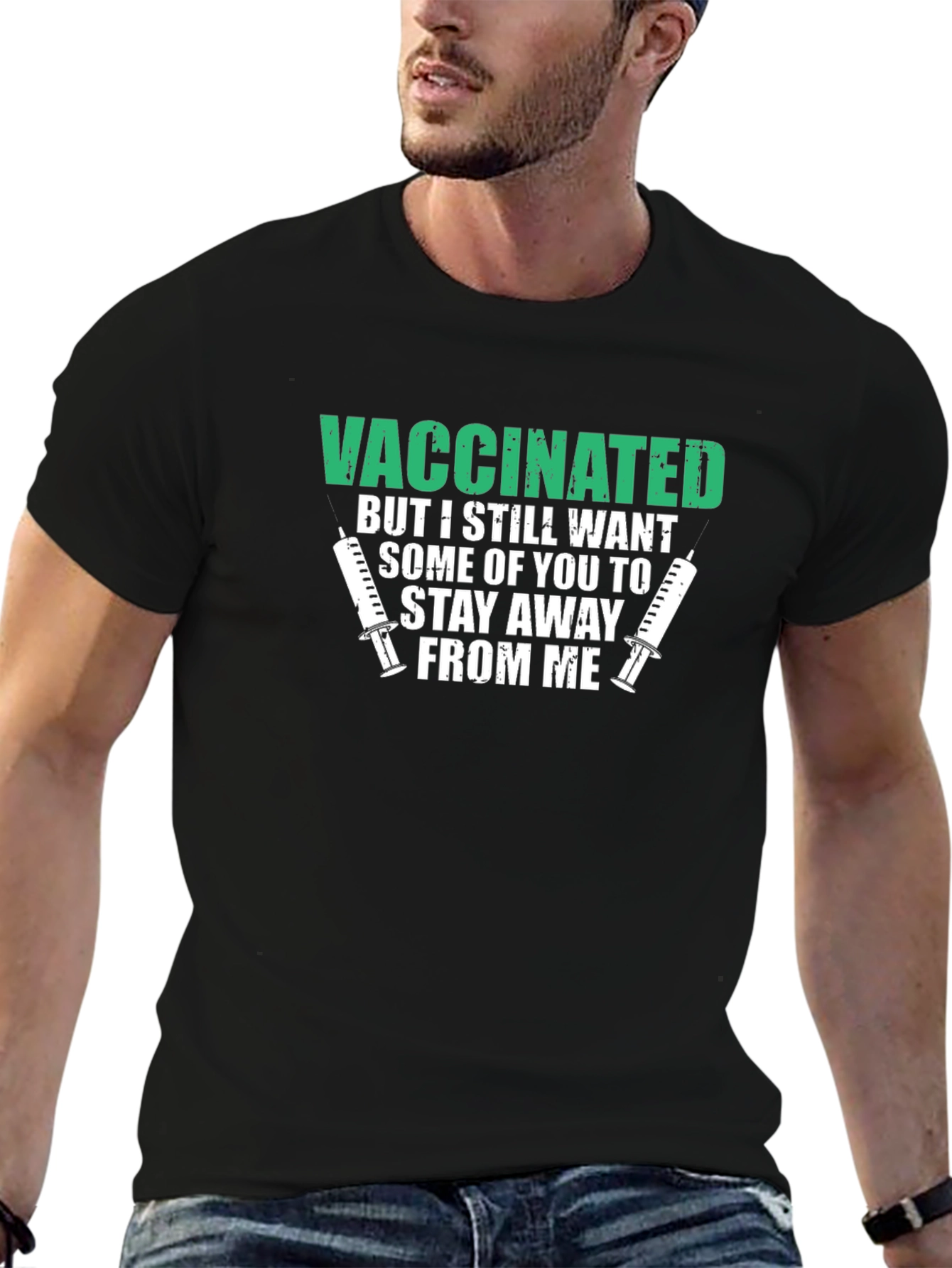 Vaccinated Funny T-Shirt Stay Away