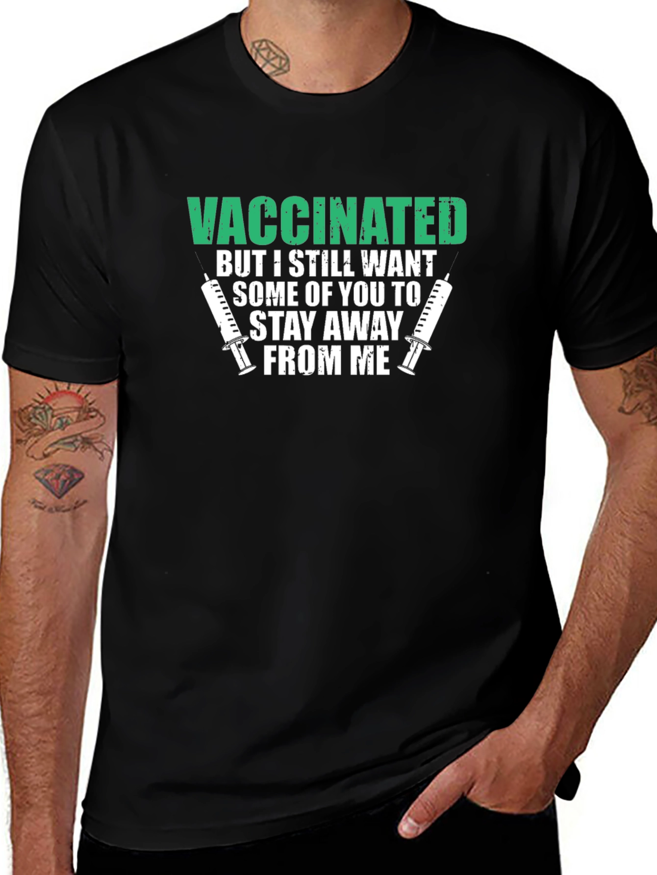Vaccinated Funny T-Shirt Stay Away