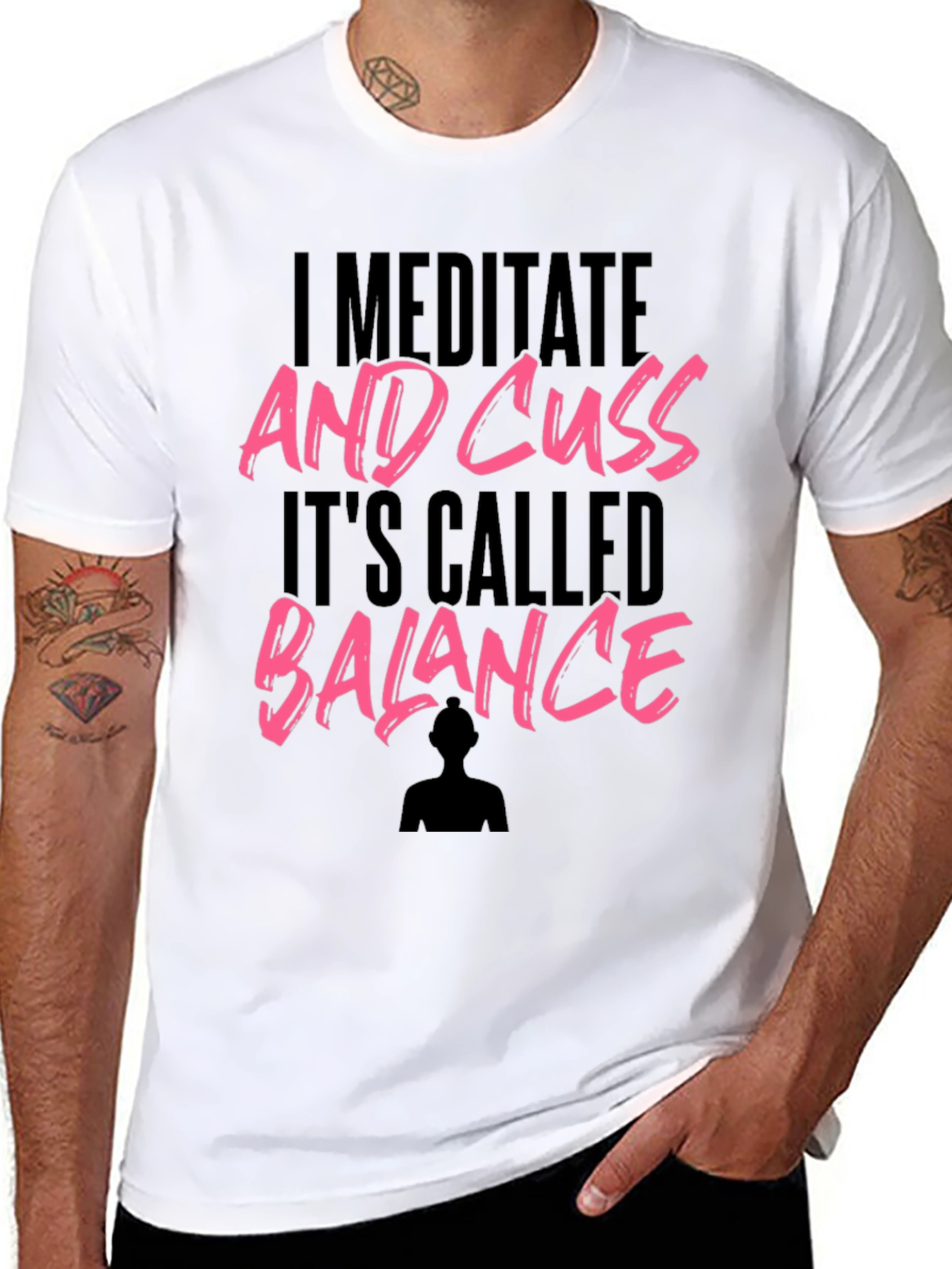 I Meditate And Cuss Graphic T-Shirt