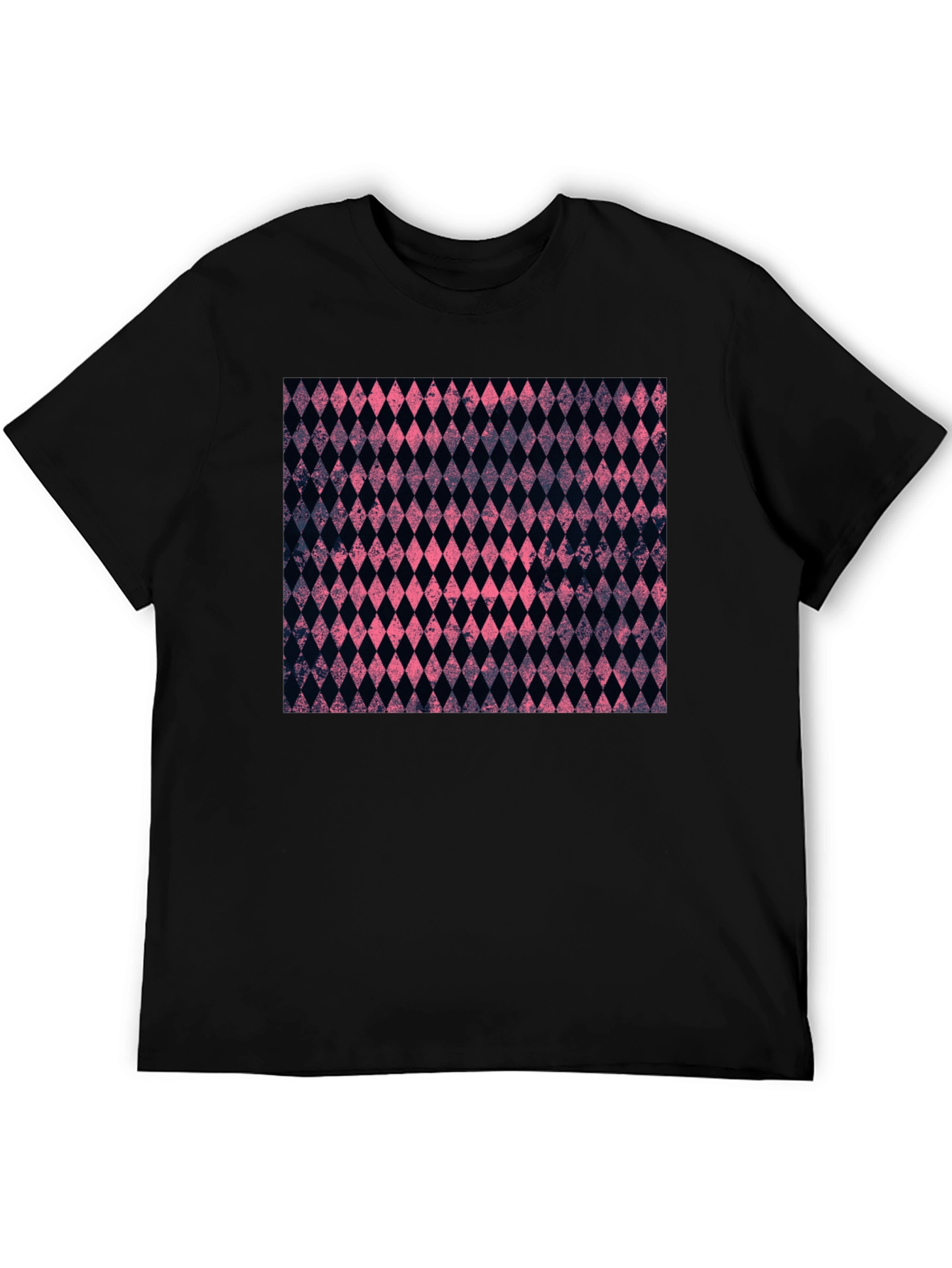 Diamond Pattern Black Tee