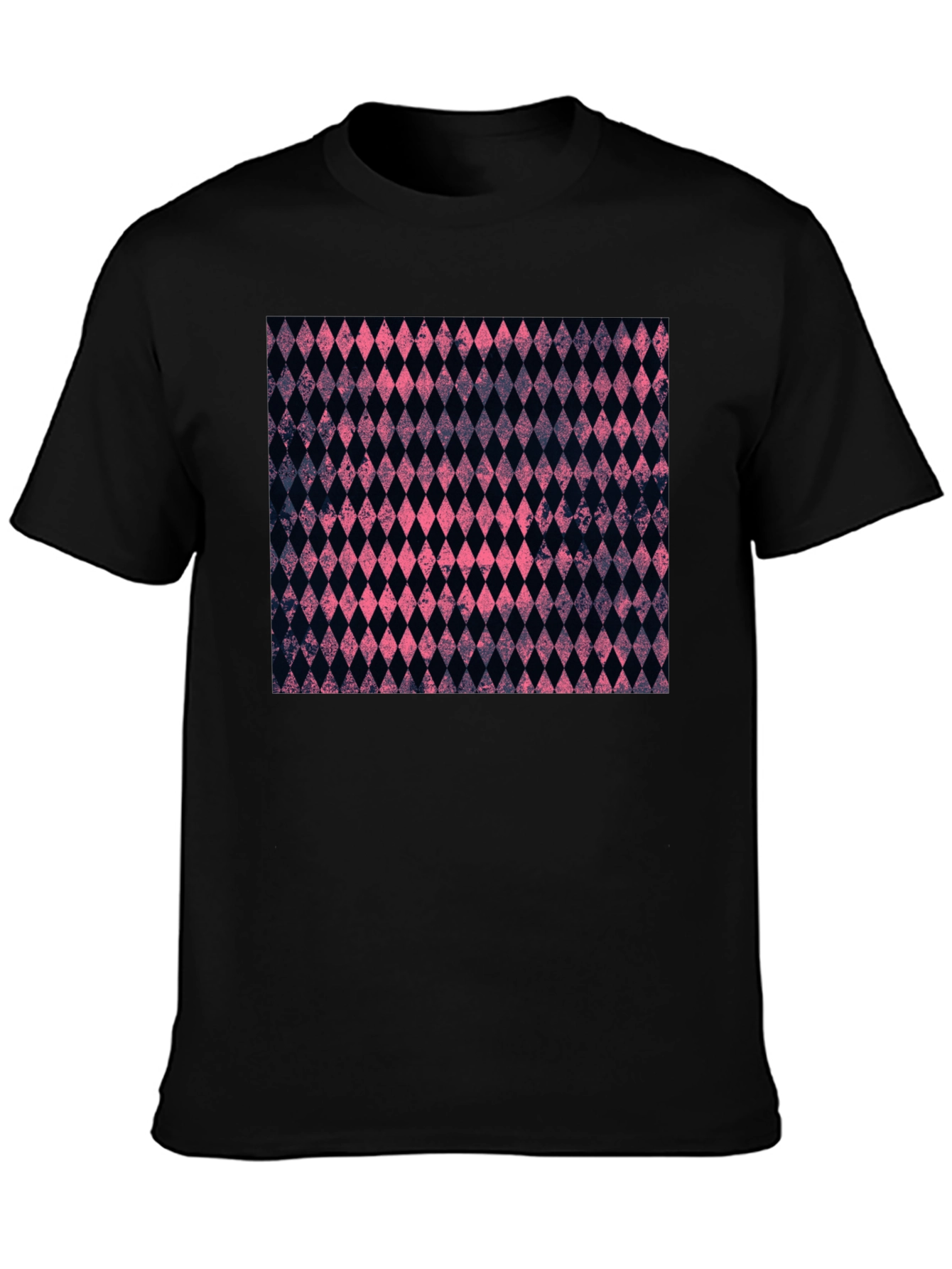 Diamond Pattern Black Tee