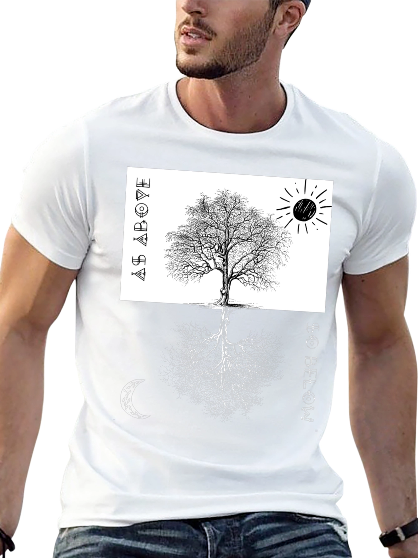 As Above So Below Tree Graphic Tee