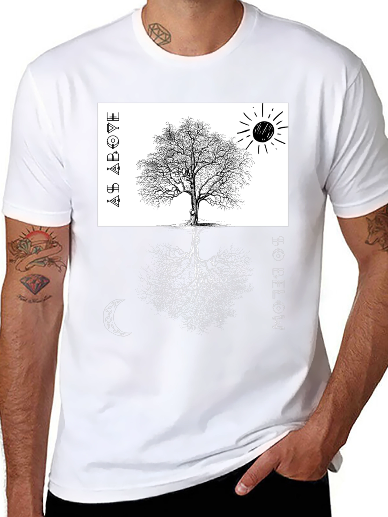 As Above So Below Tree Graphic Tee
