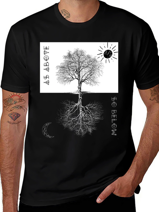 As Above So Below Tree Graphic Tee