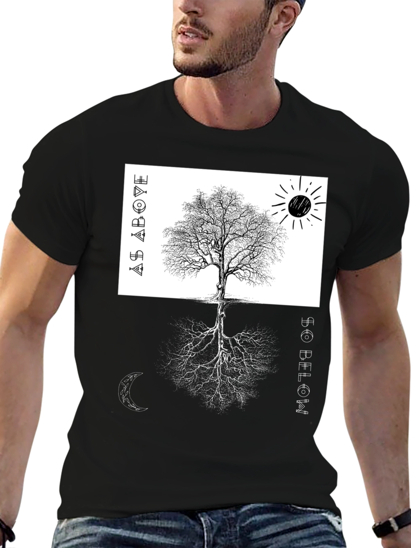 As Above So Below Tree Graphic Tee