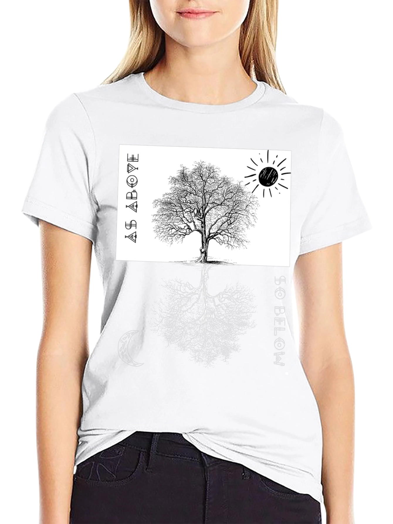 As Above So Below Tree Graphic Tee