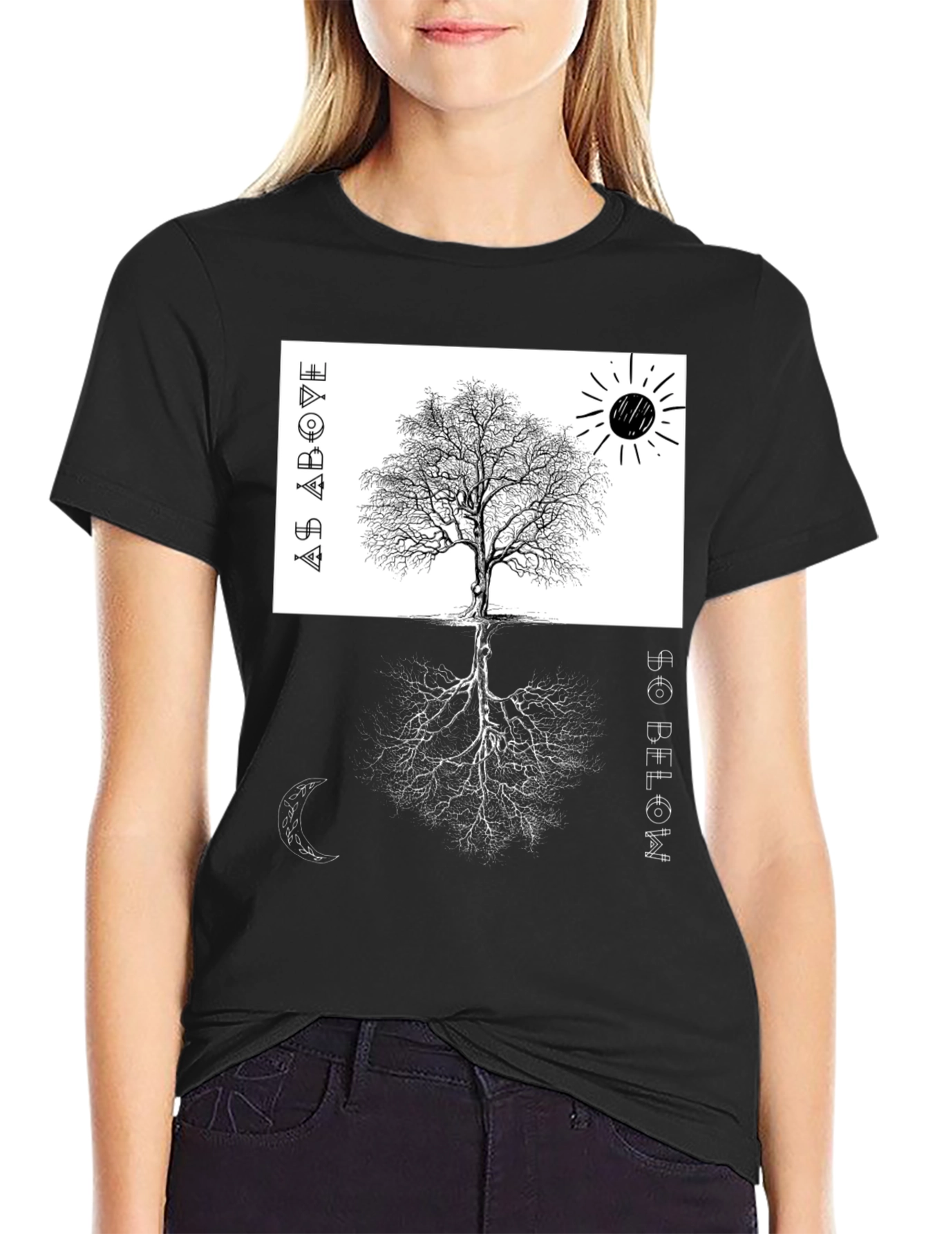As Above So Below Tree Graphic Tee