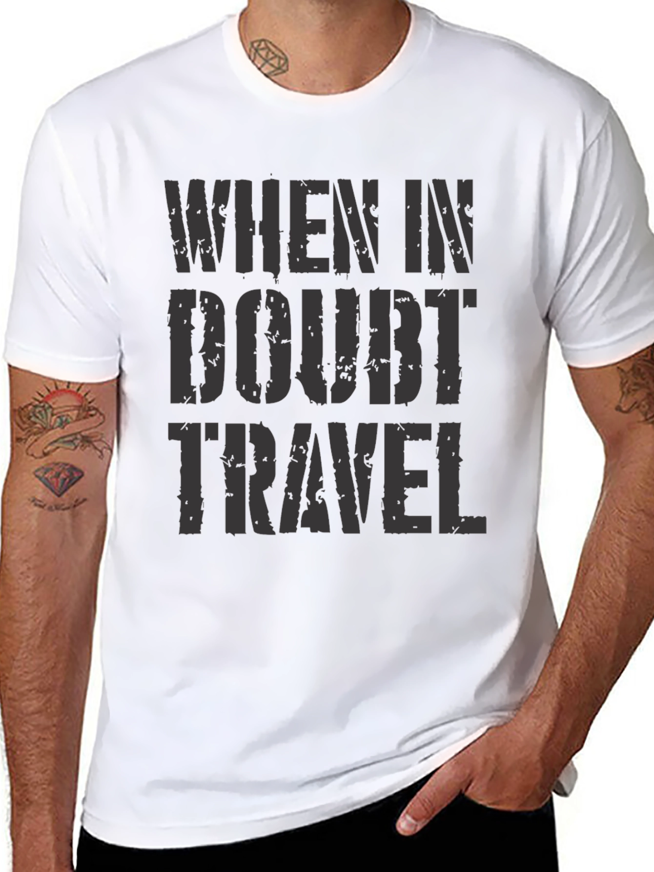 When in Doubt Travel Black T-Shirt