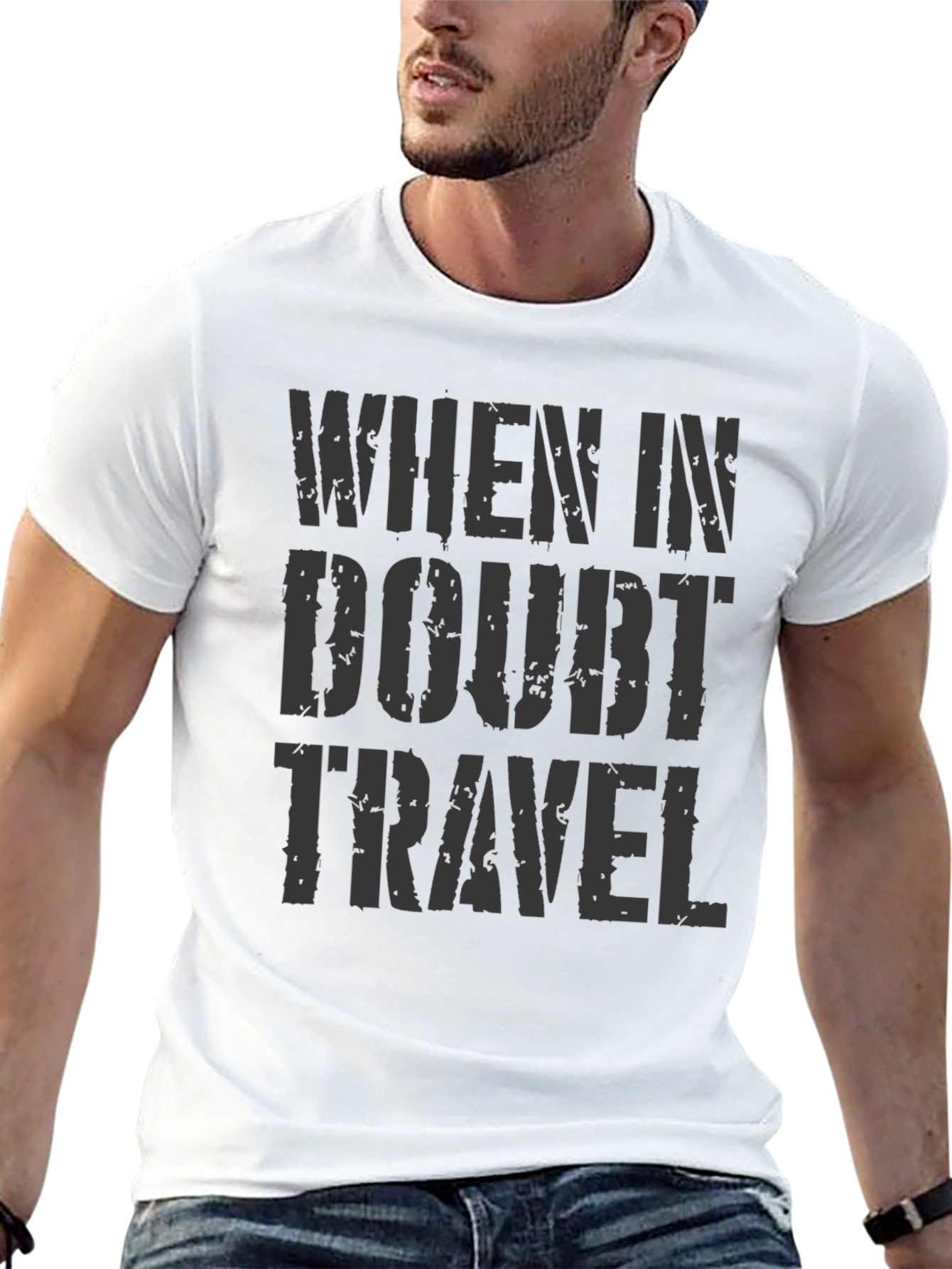When in Doubt Travel Black T-Shirt