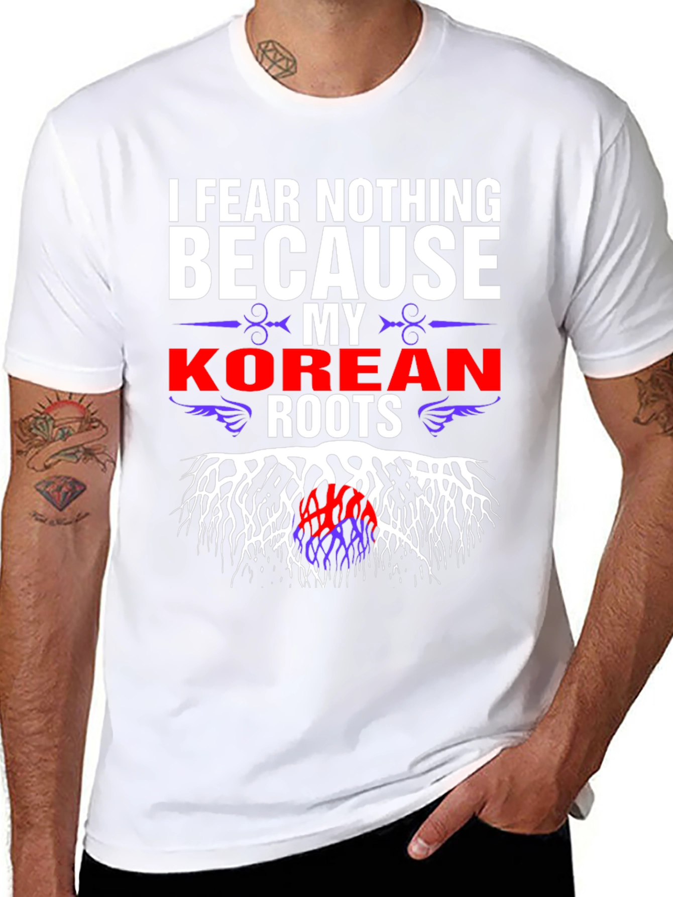 Korean Roots T-Shirt - I Fear Nothing Tee