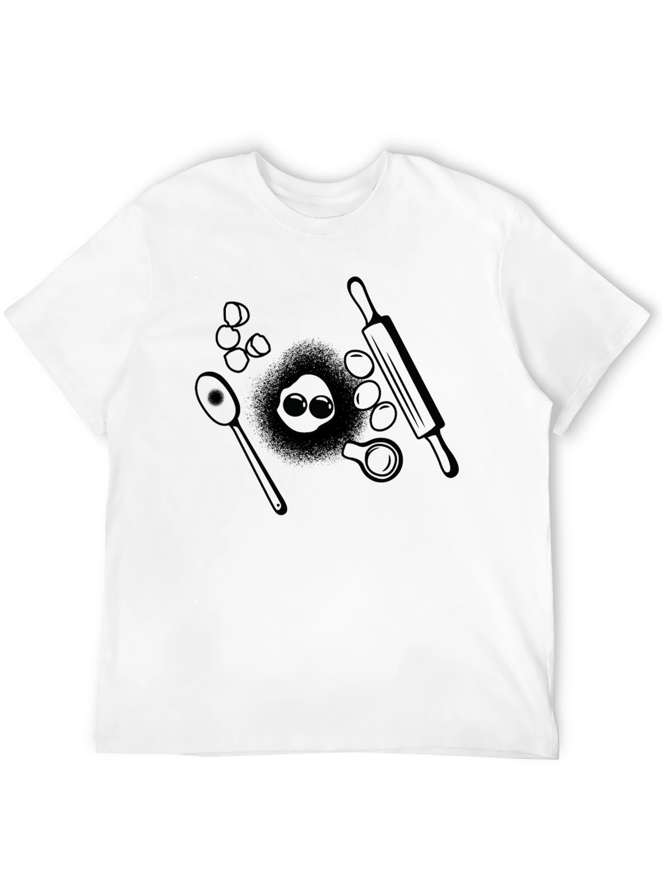 Bakers Delight Tee - Black Cotton Baking Design
