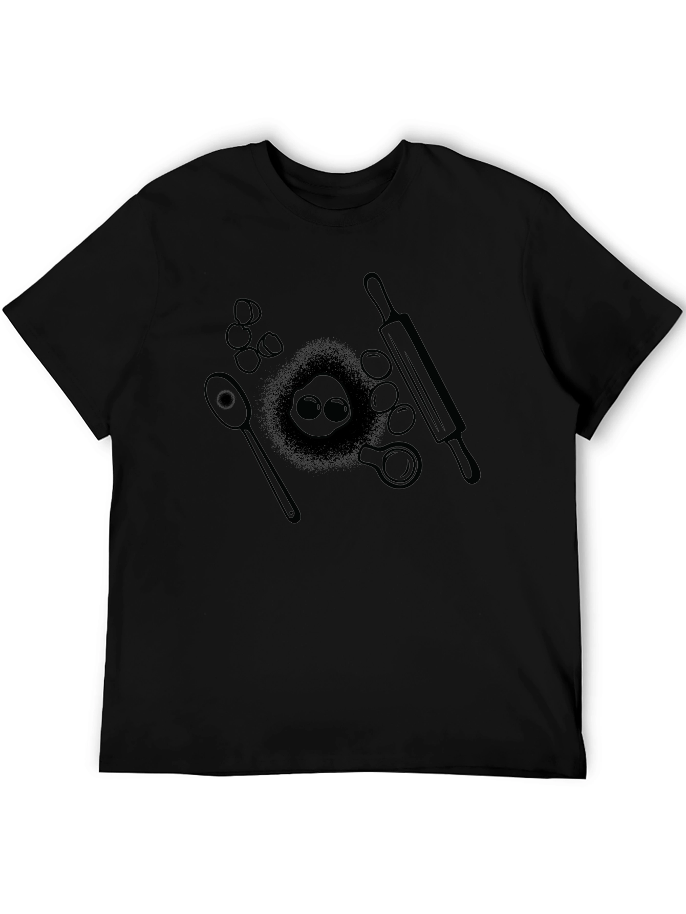 Bakers Delight Tee - Black Cotton Baking Design
