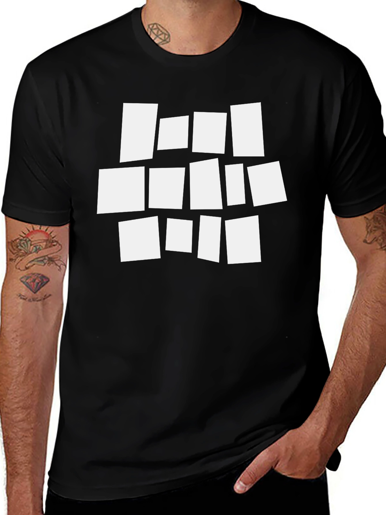 Abstract Graphic Black T-Shirt