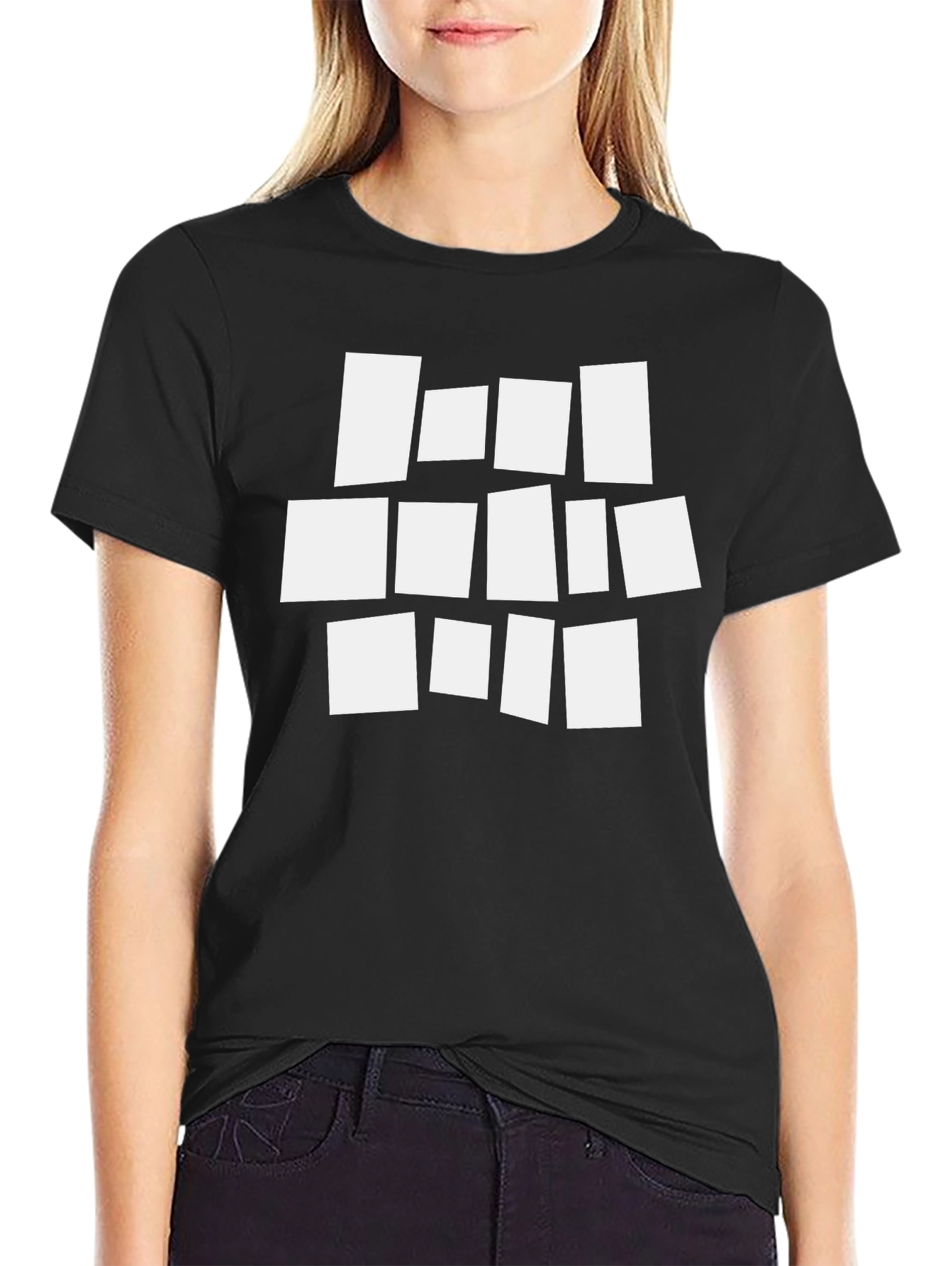 Abstract Graphic Black T-Shirt