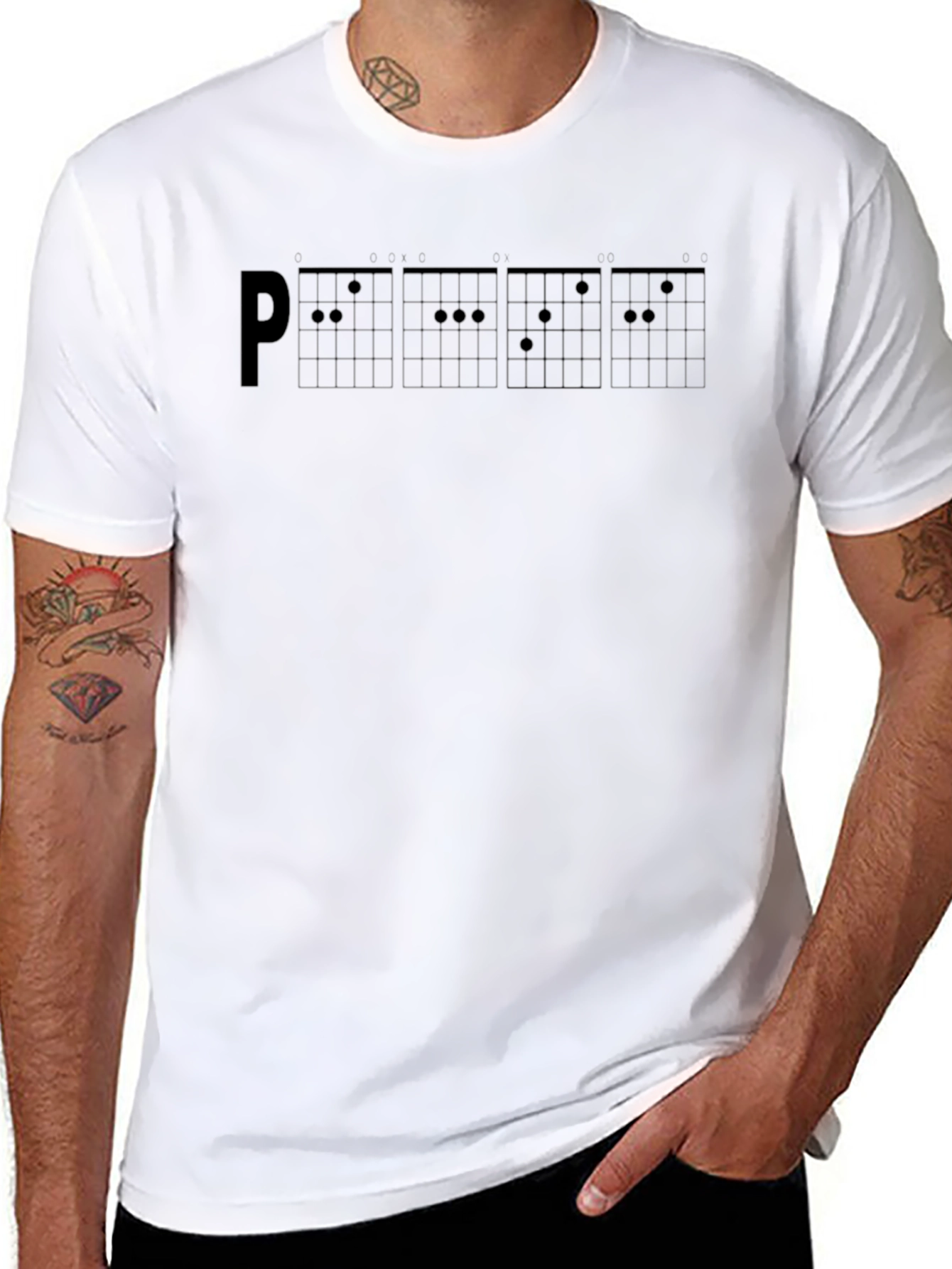 Funny Music Chord Tee - Playful Graphic T-Shirt