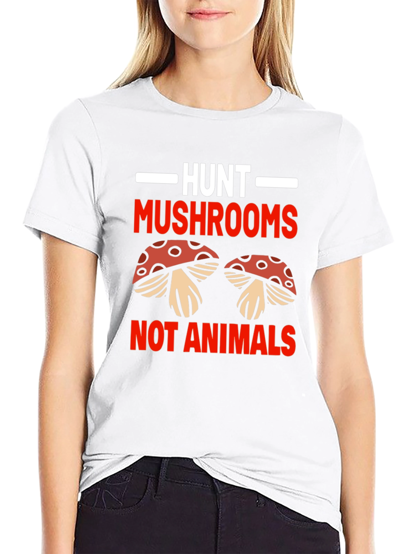 Hunt Mushrooms Not Animals T-Shirt