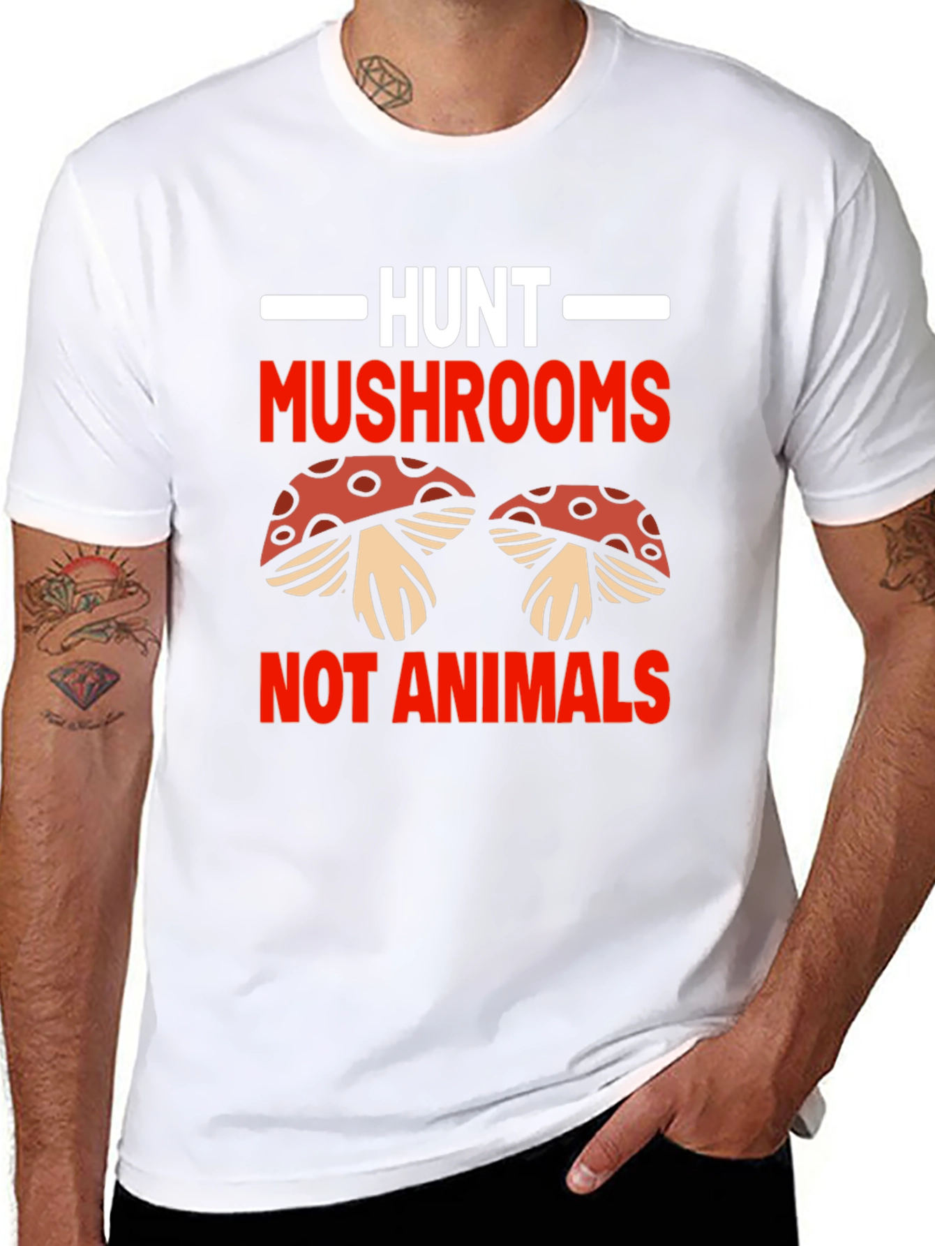 Hunt Mushrooms Not Animals T-Shirt