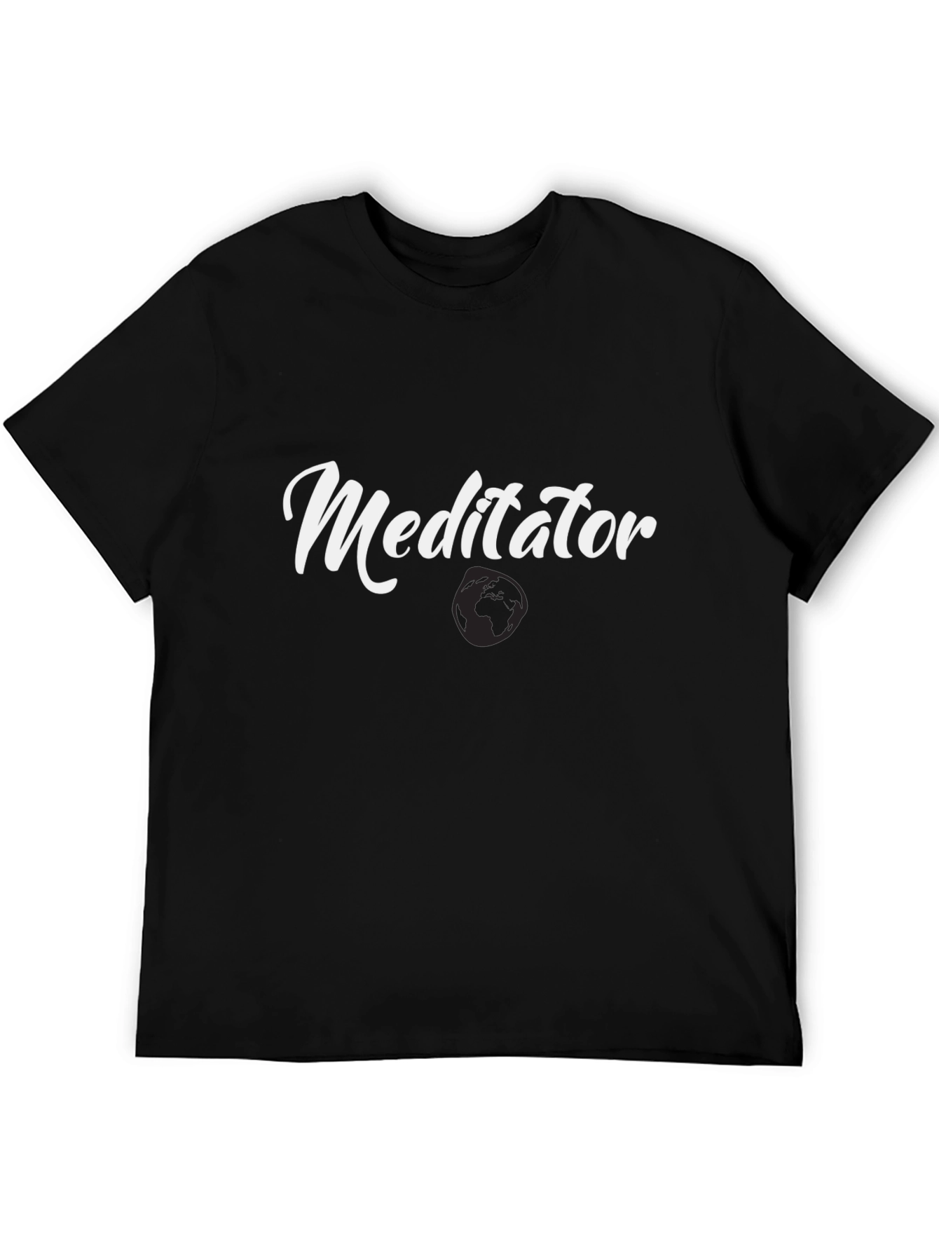 Meditator Graphic Tee - Black Cotton Comfort