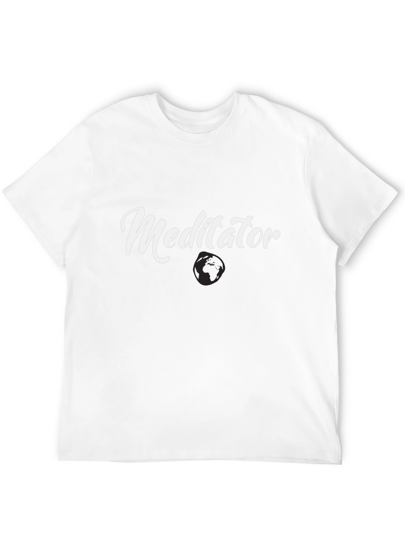 Meditator Graphic Tee - Black Cotton Comfort