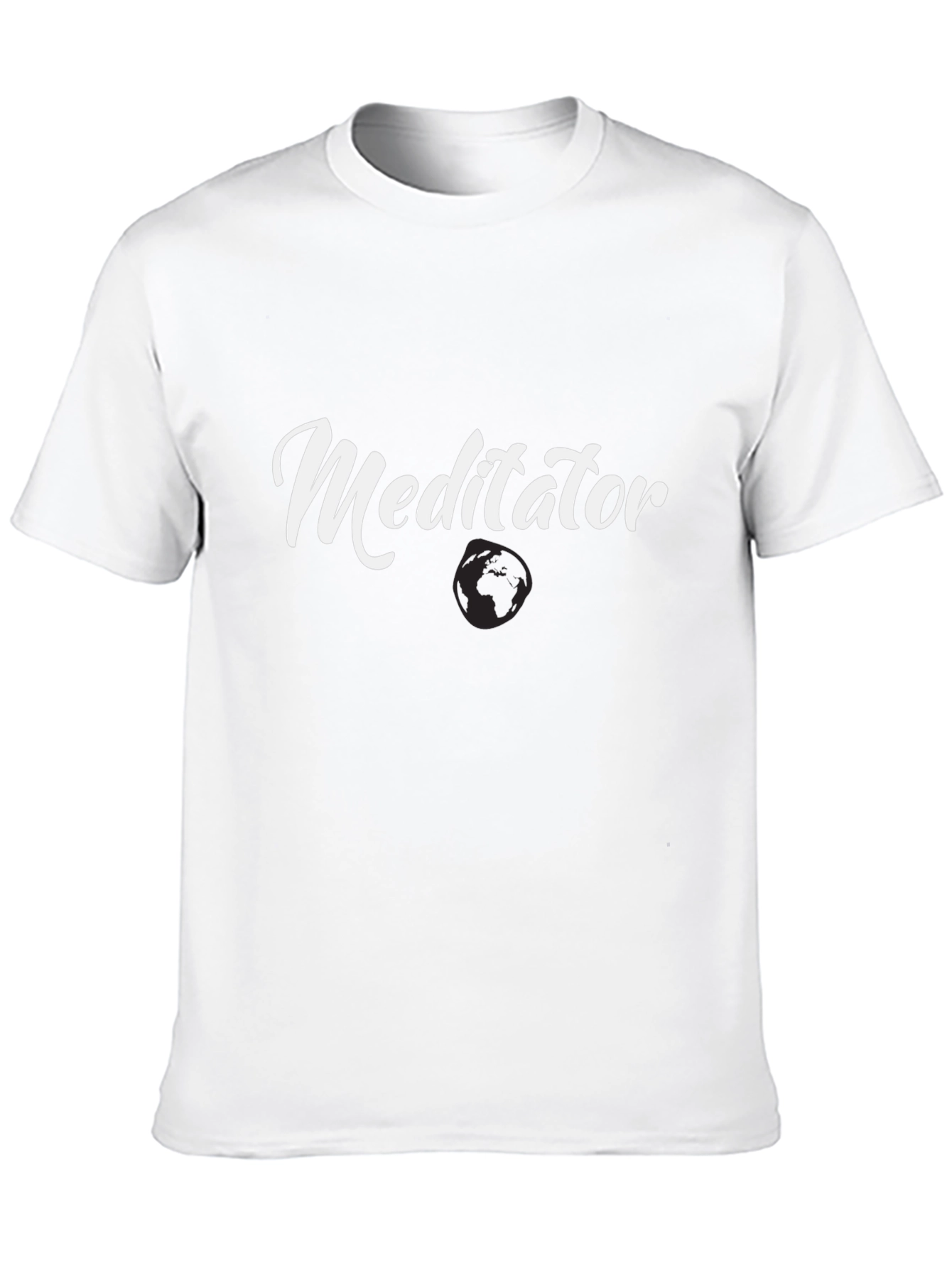 Meditator Graphic Tee - Black Cotton Comfort