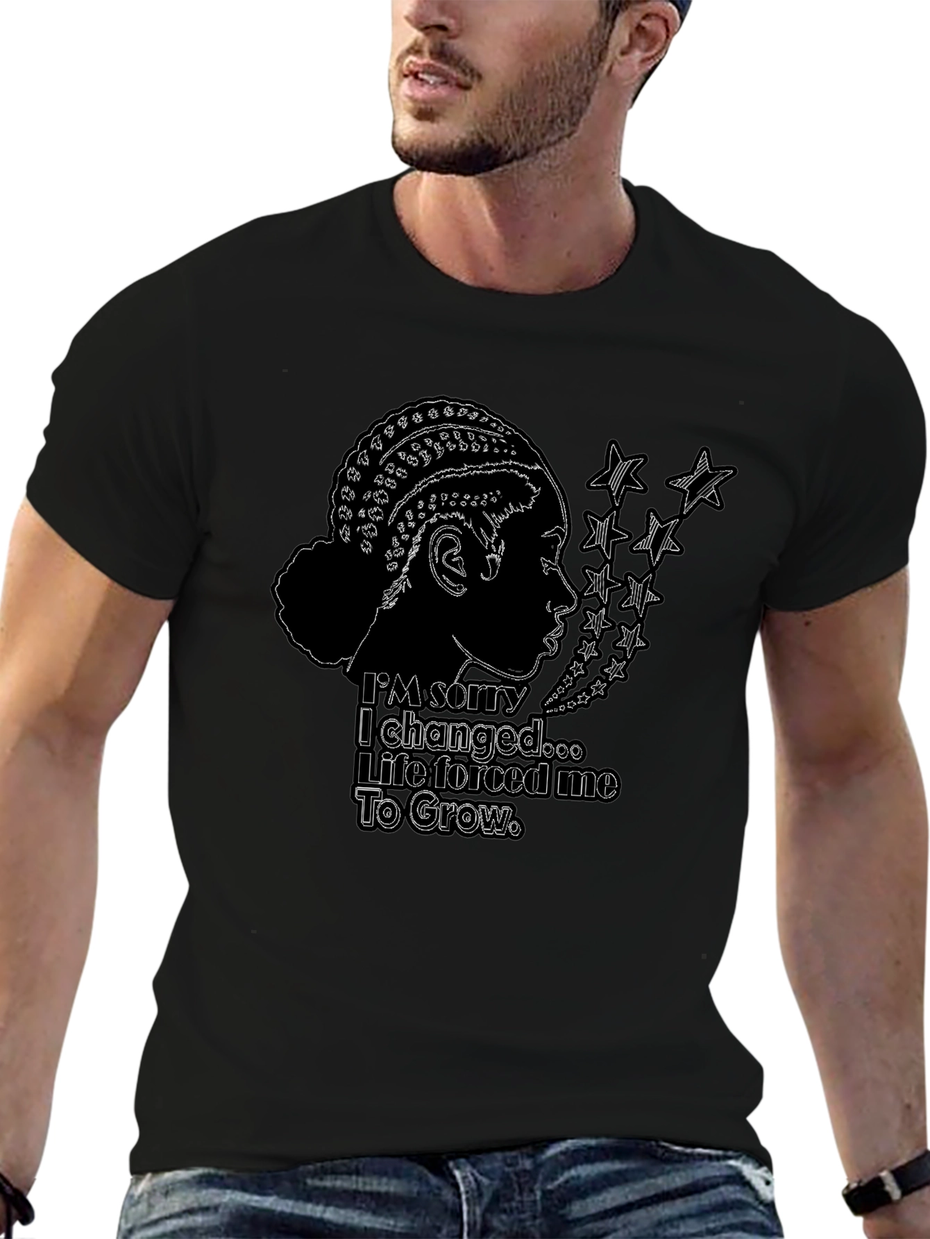 Im Sorry I Changed Black Graphic Tee
